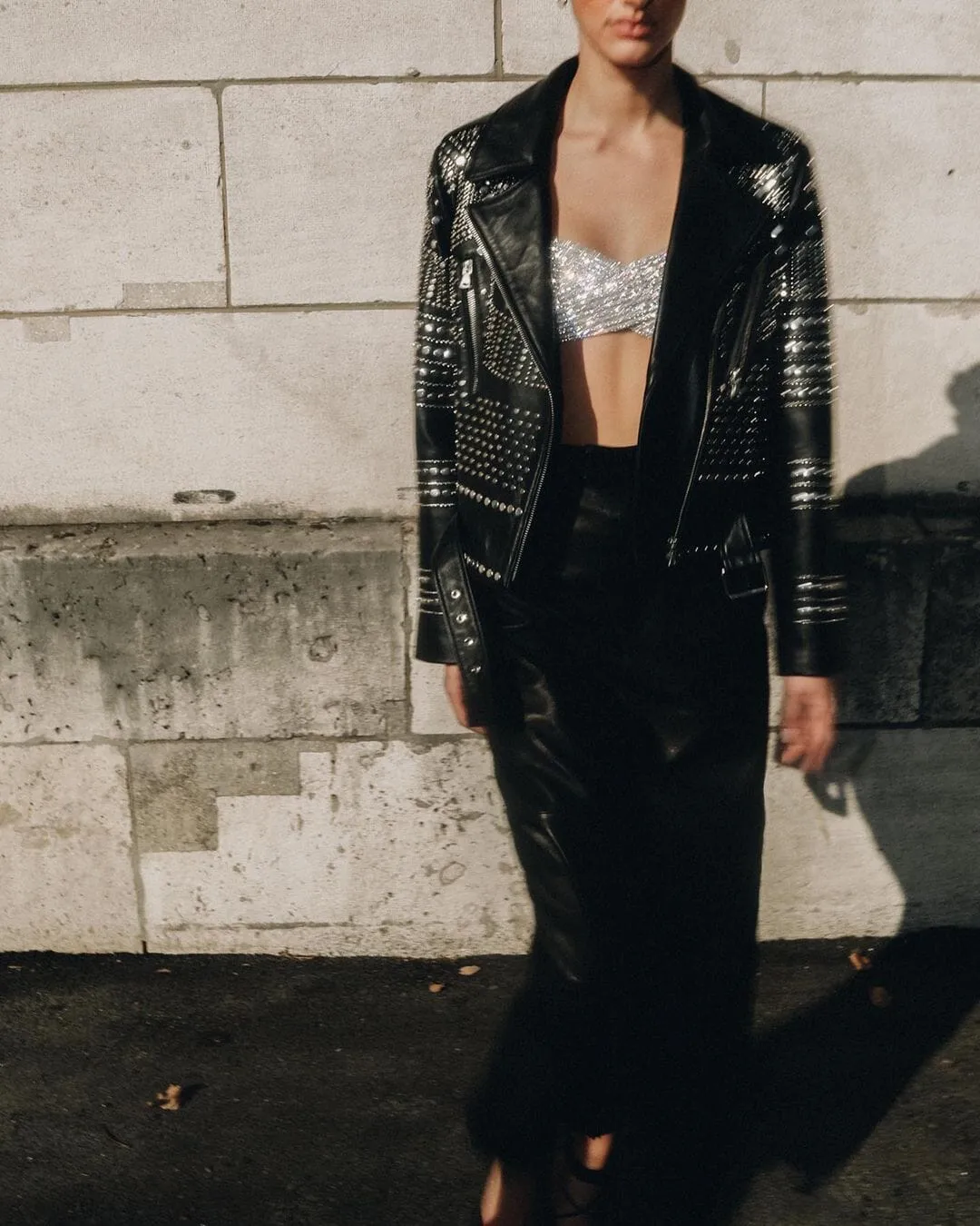 CRYSTALS BANDEAU TOP IN SILVER Gloria Lanvin