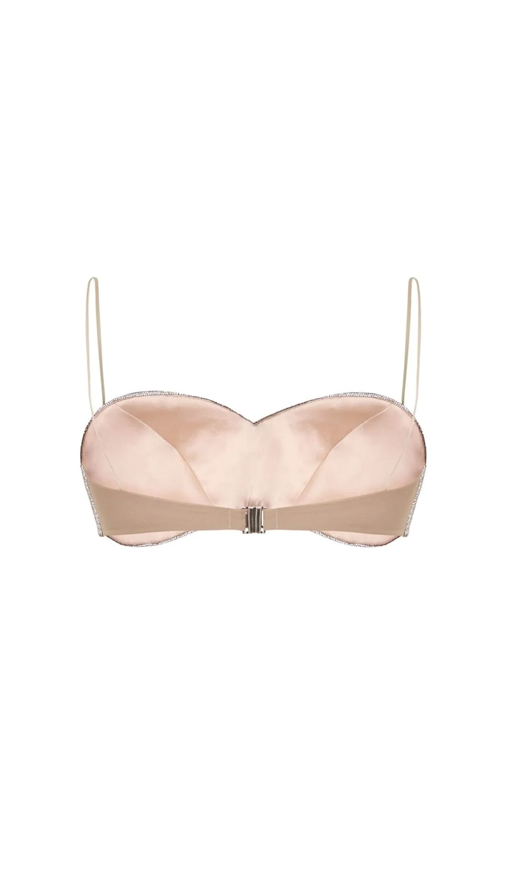 CRYSTALS BANDEAU TOP IN SILVER Gloria Lanvin