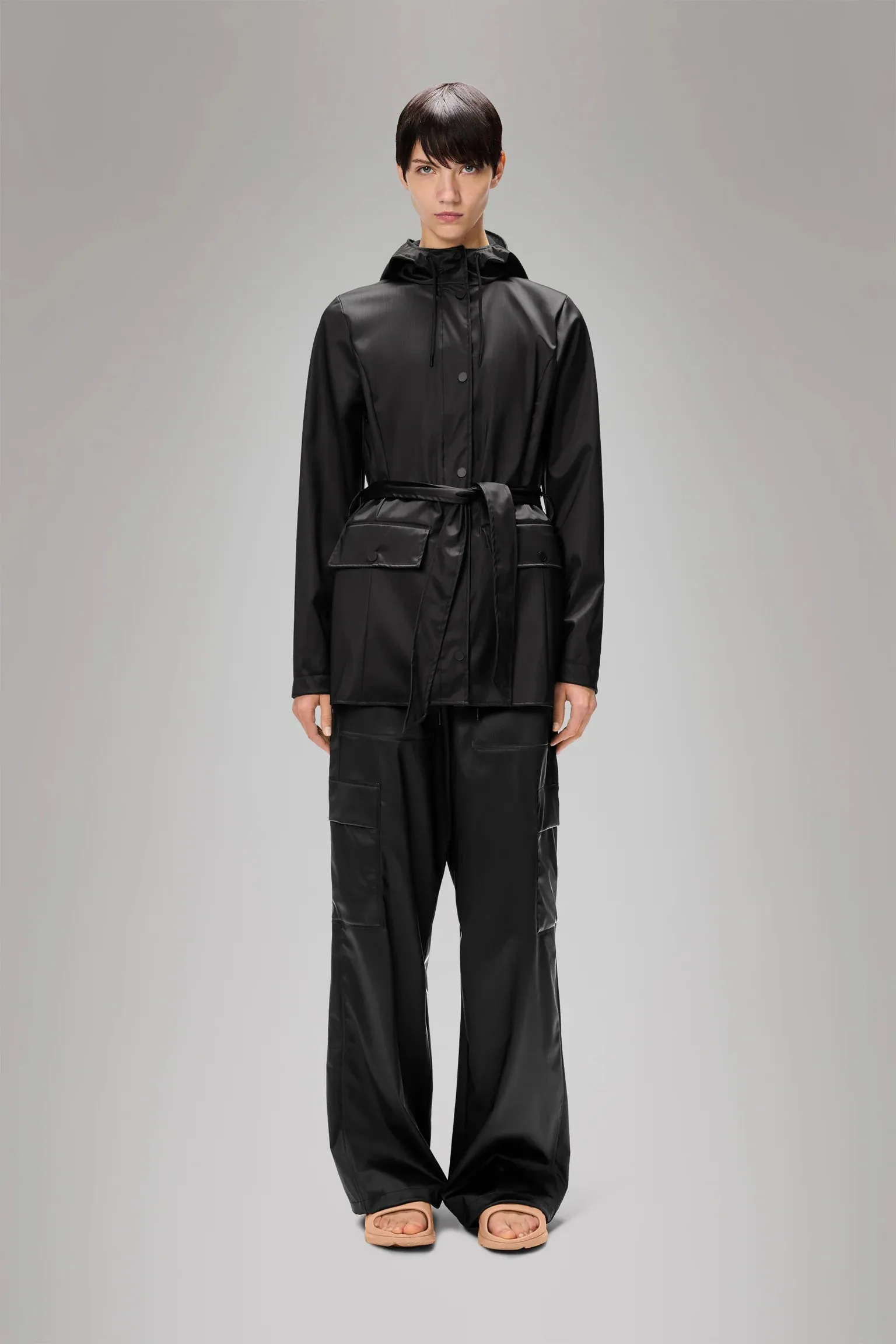 Curve Jacket W3 in Black Grain