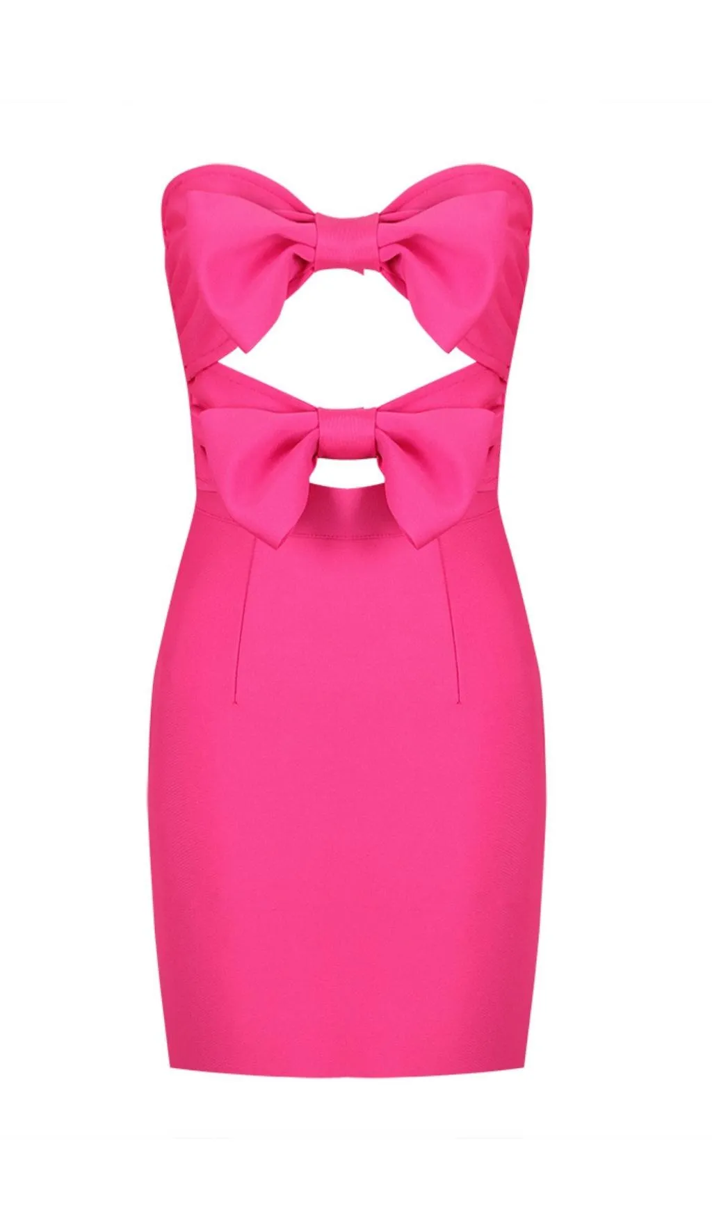 CUT OUT STRAP MINI DRESS IN HOT PINK Gloria Lanvin