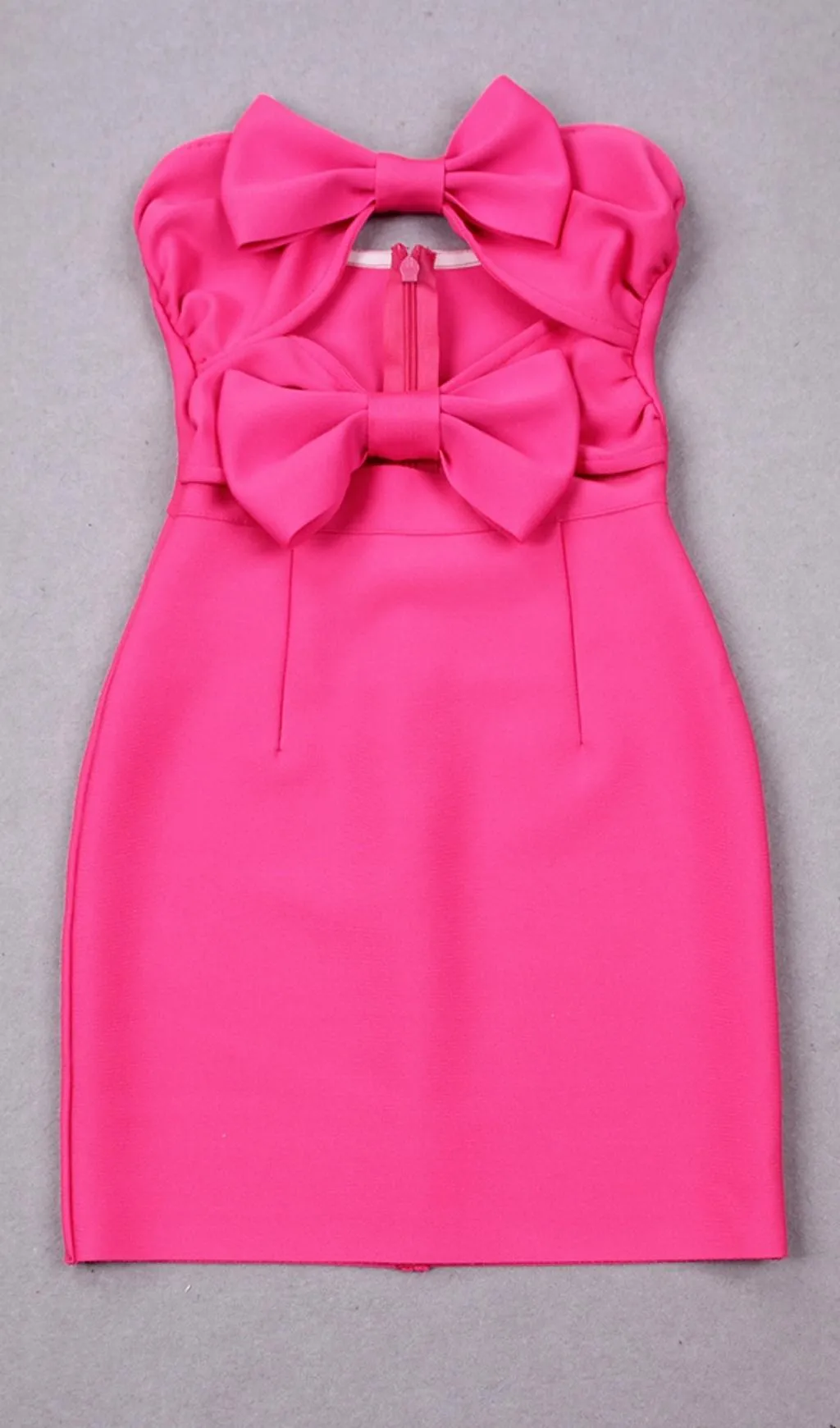 CUT OUT STRAP MINI DRESS IN HOT PINK Gloria Lanvin
