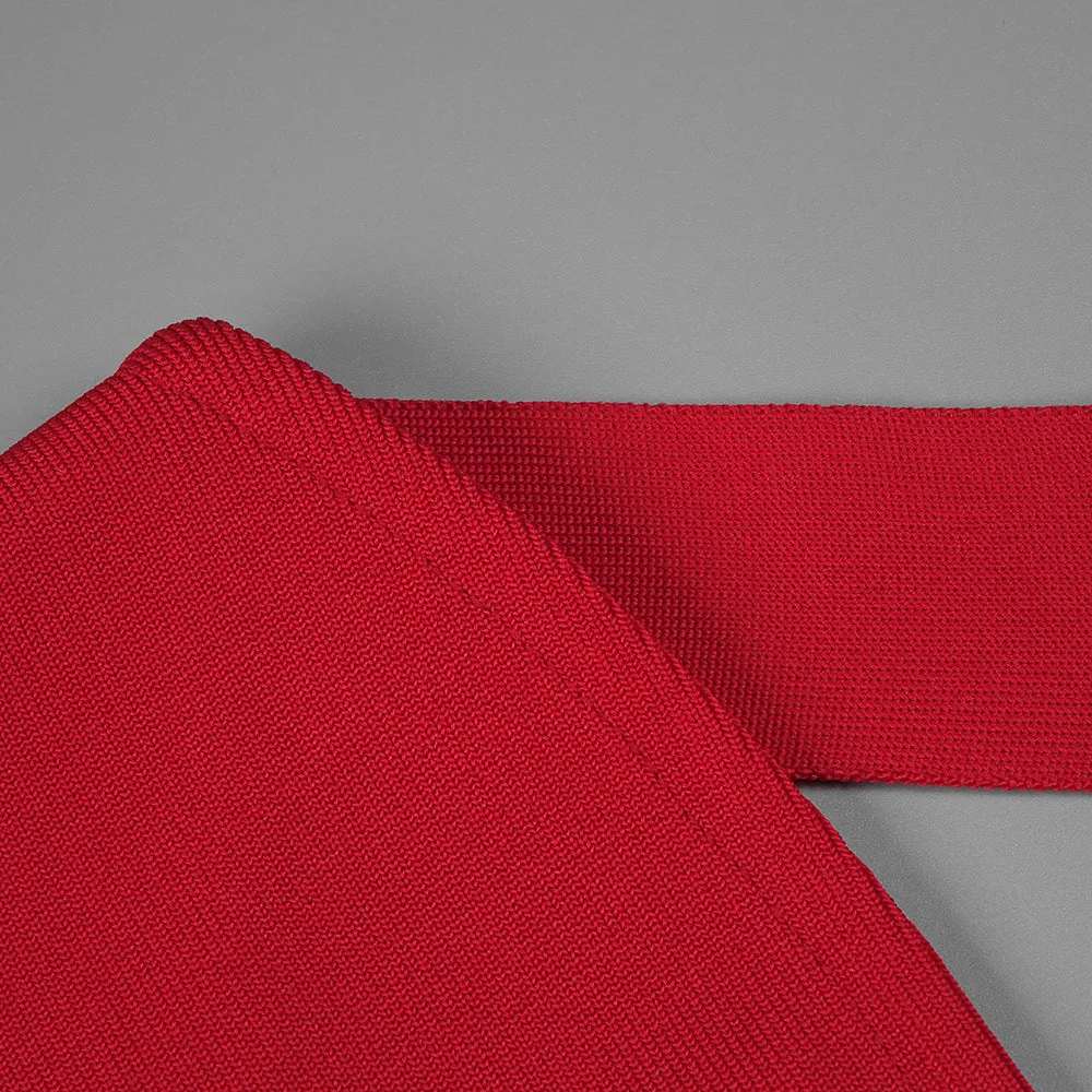 CUTOUT HALTER BACKLESS DRESS IN RED Gloria Lanvin