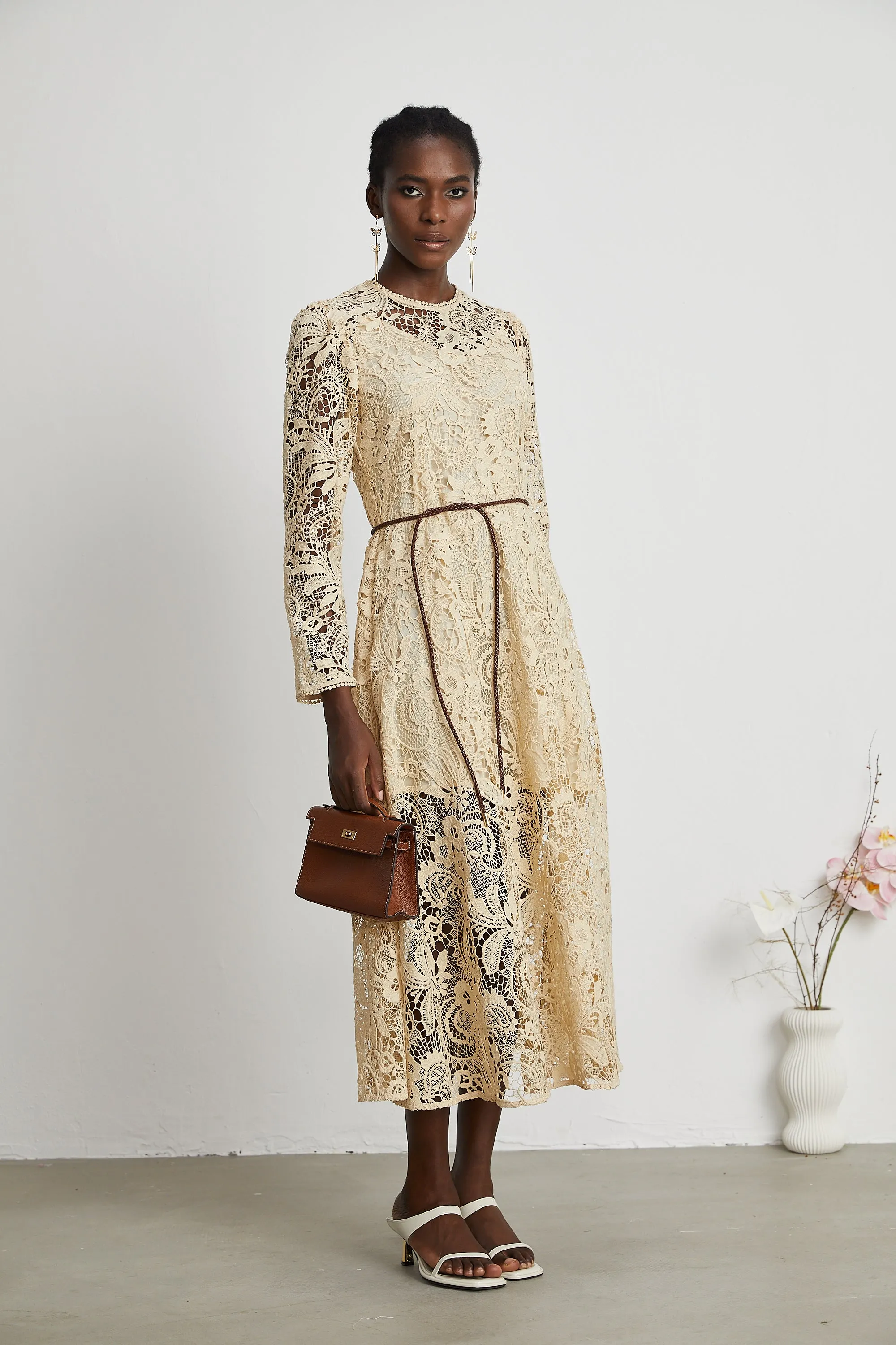 Cynthia lace midi dress Gloria Lanvin