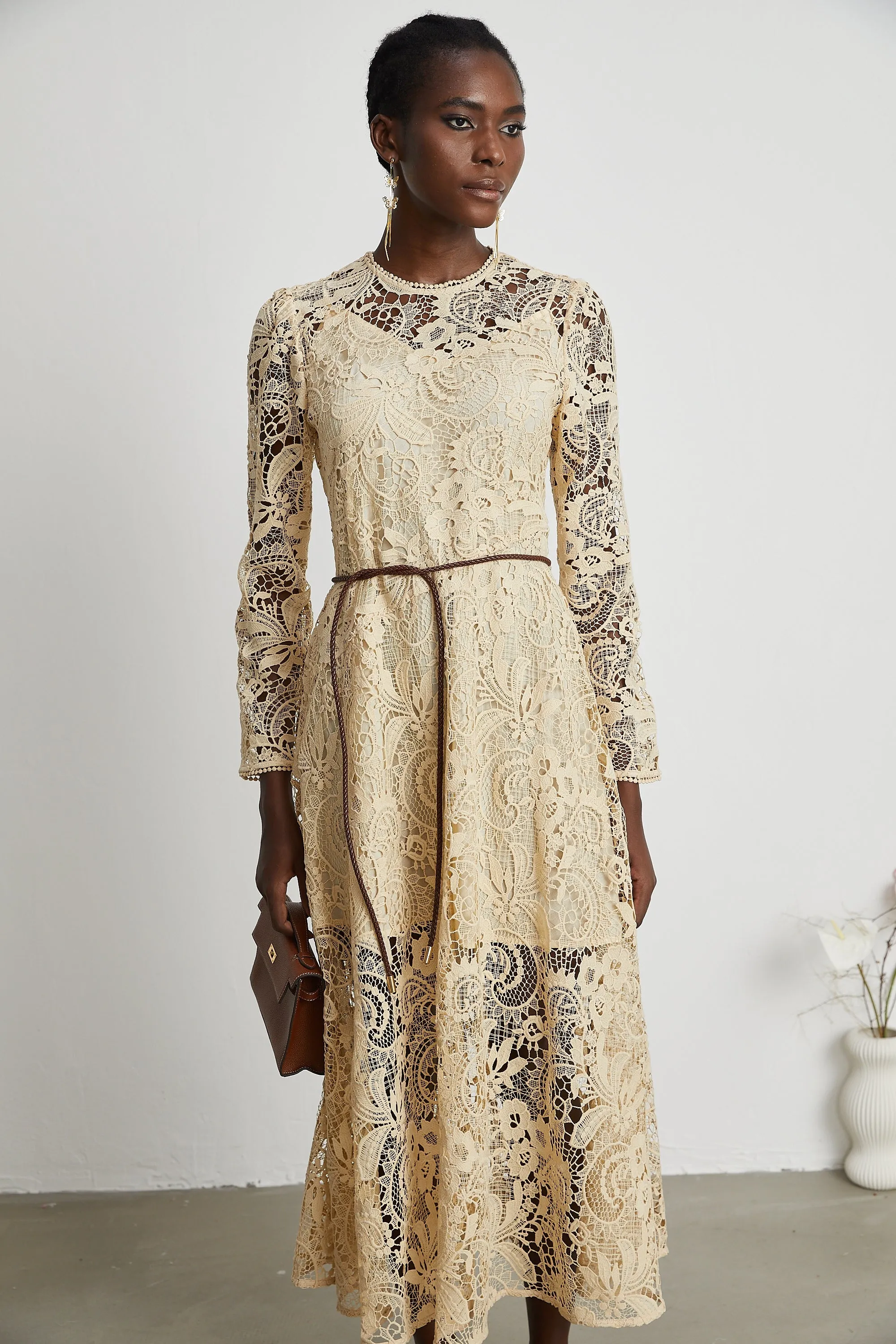 Cynthia lace midi dress Gloria Lanvin