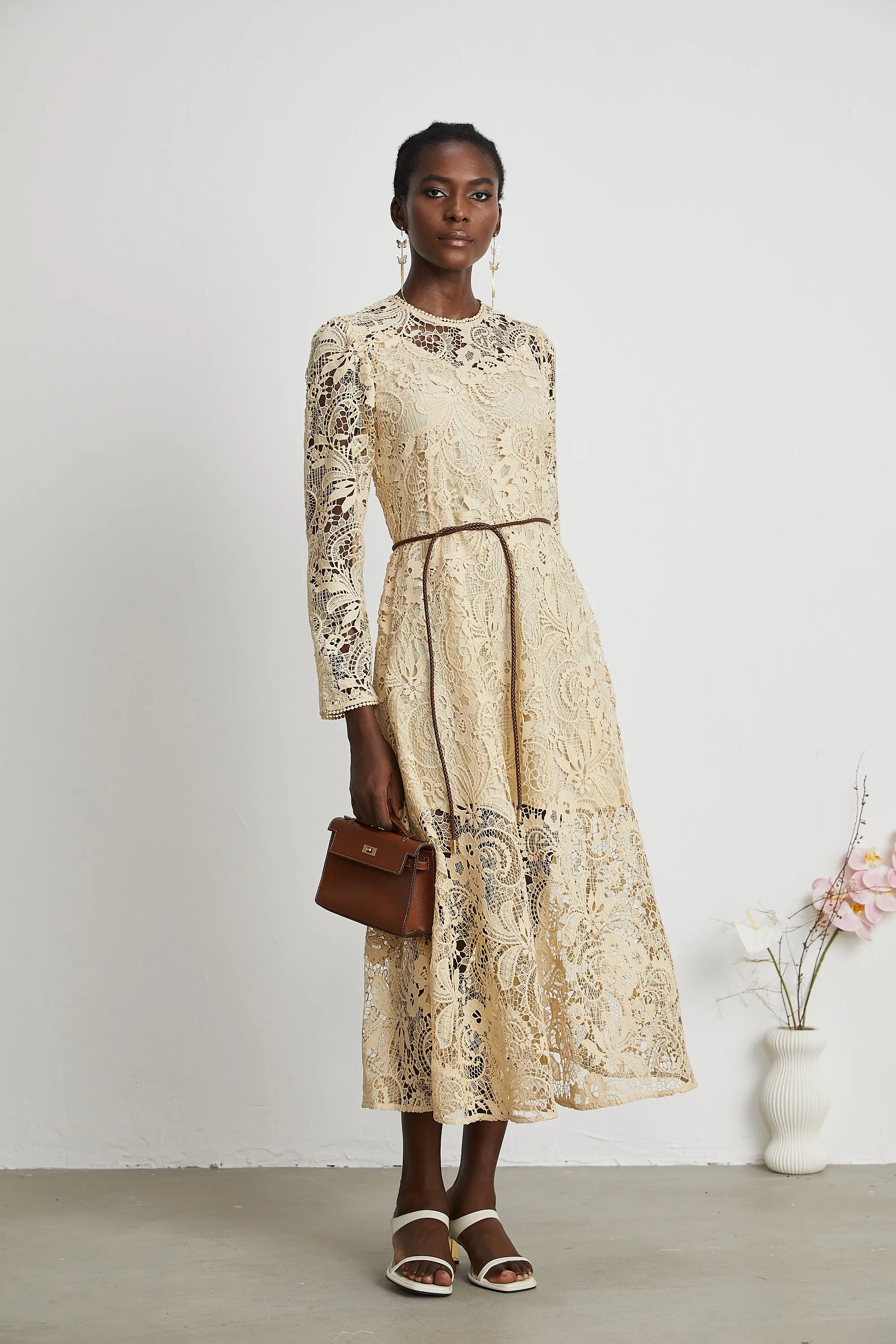 Cynthia lace midi dress Gloria Lanvin