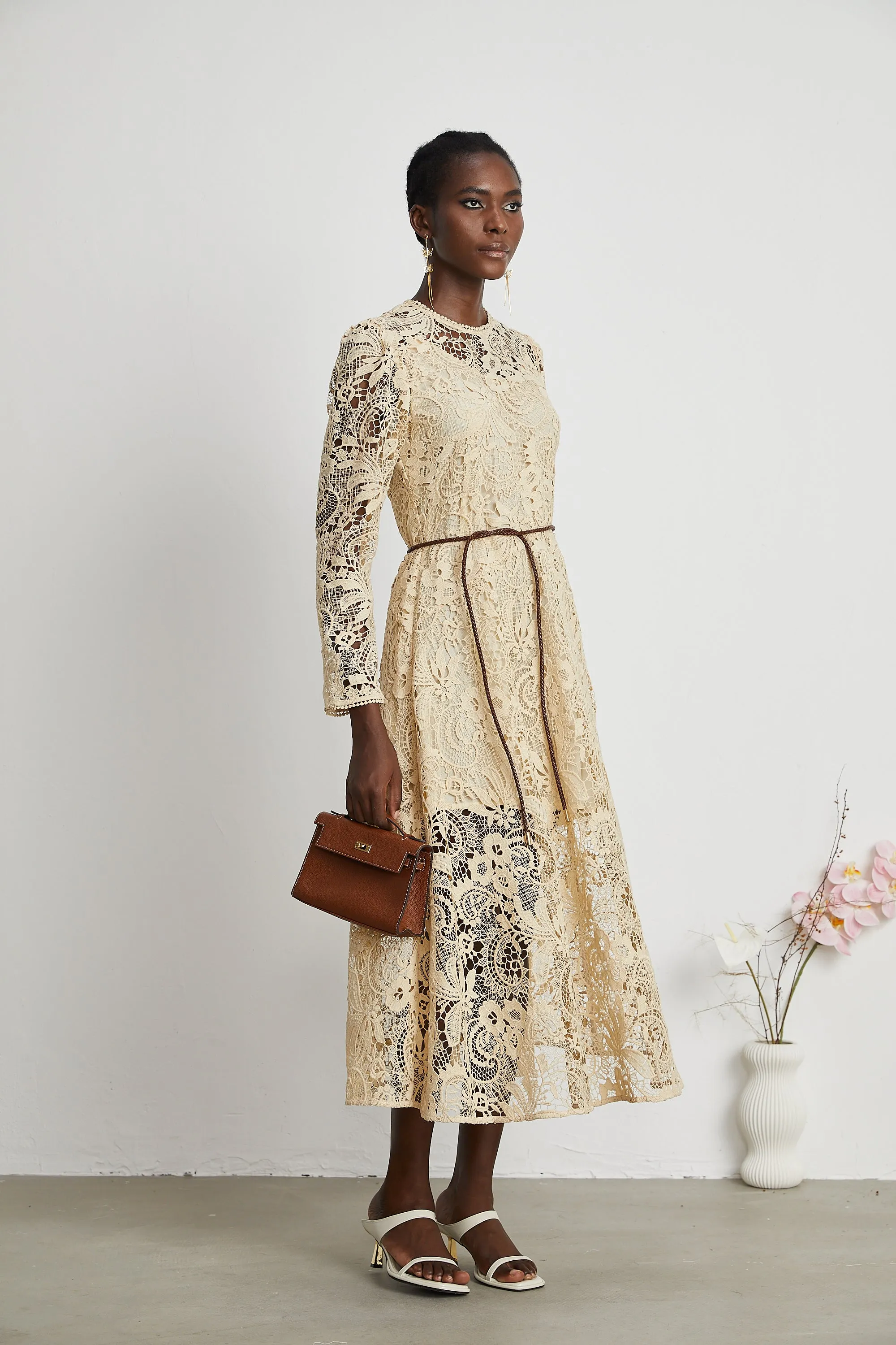 Cynthia lace midi dress Gloria Lanvin