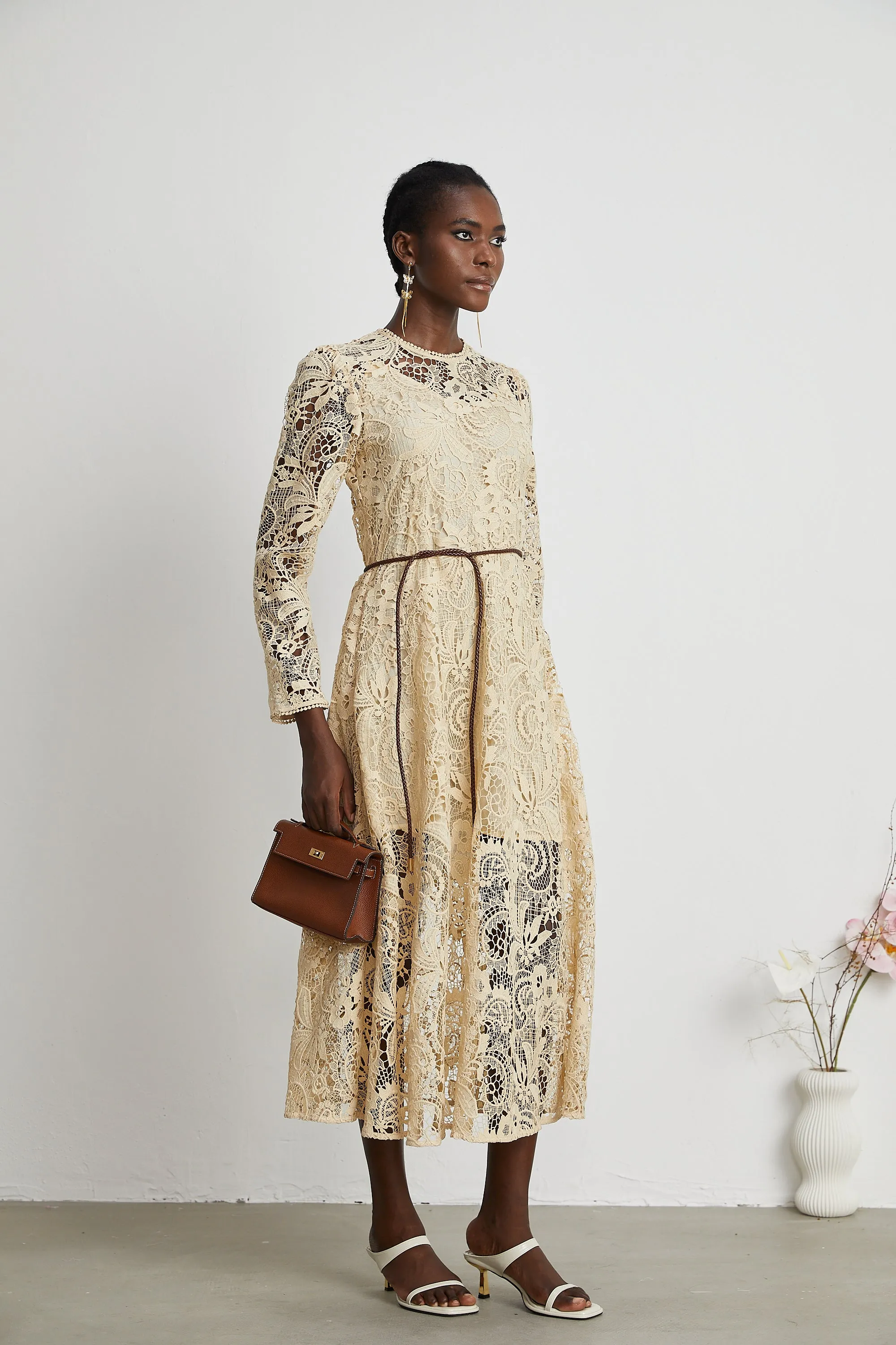 Cynthia lace midi dress Gloria Lanvin