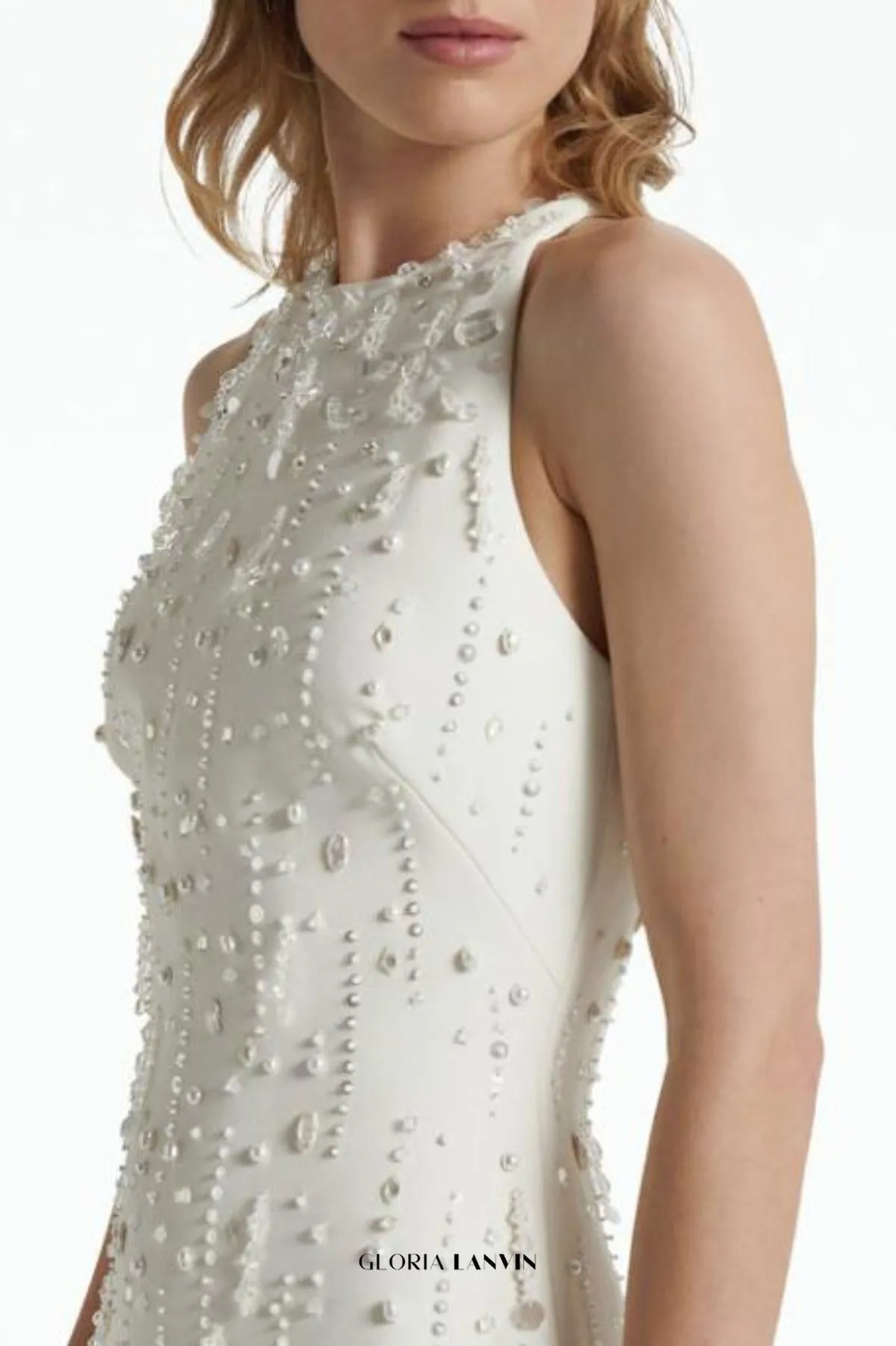 Dallan Beaded Embellished Mini Dress Gloria Lanvin