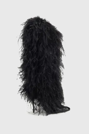 Danica Feather Knee-high Boots - Black Gloria Lanvin