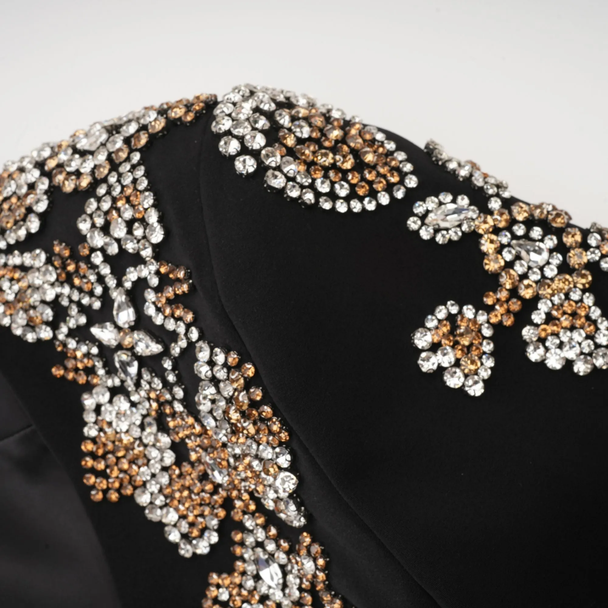 Delphine black embellished jacket & trousers matching set Gloria Lanvin