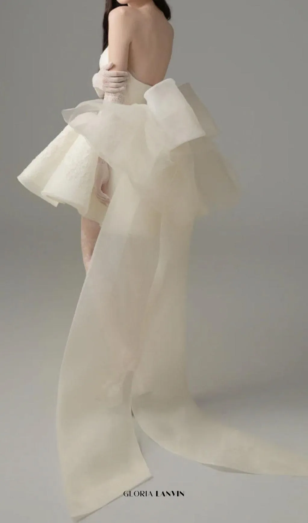 Dervla Strapless Bow Mini Dress Gloria Lanvin