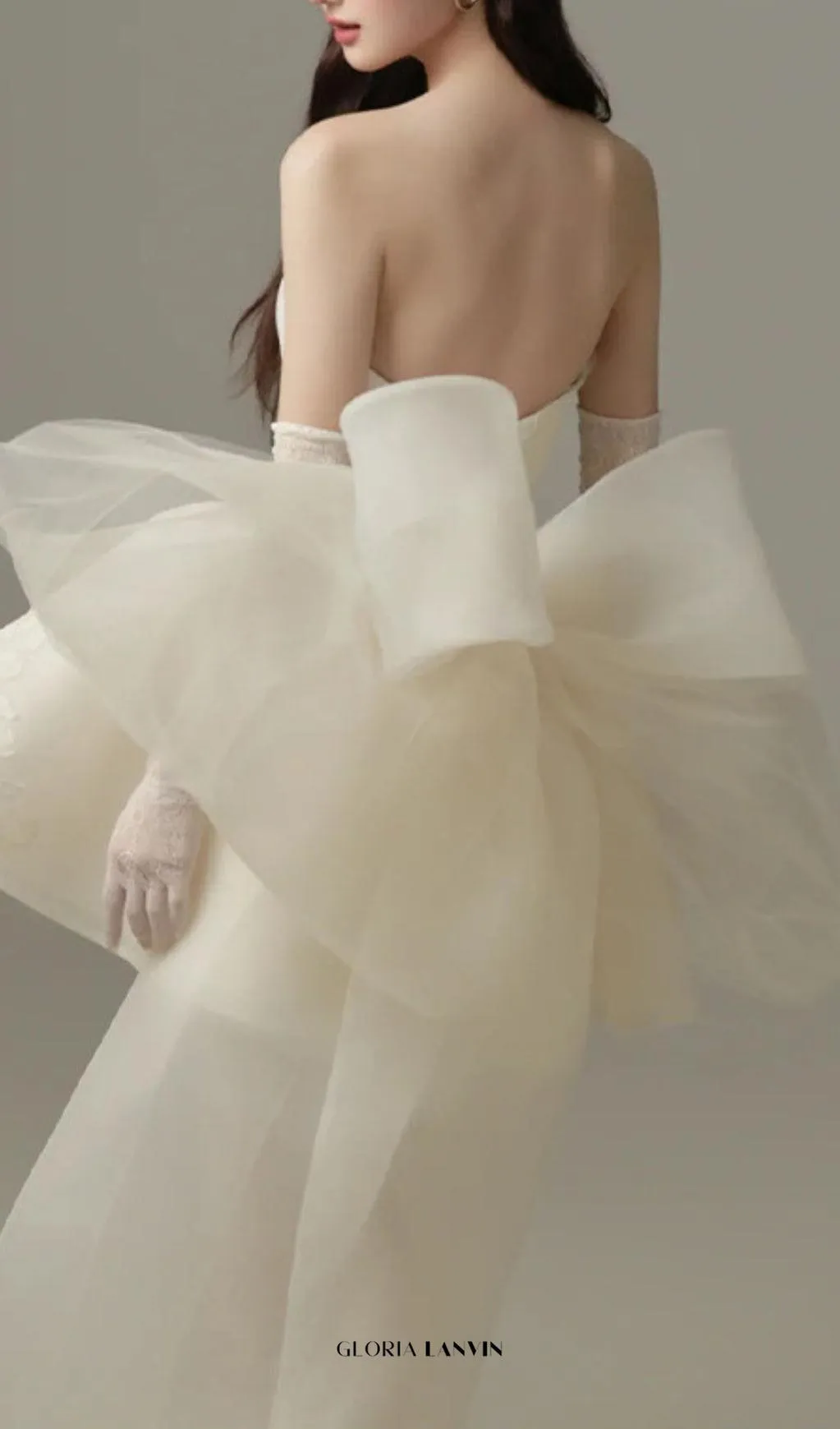 Dervla Strapless Bow Mini Dress Gloria Lanvin
