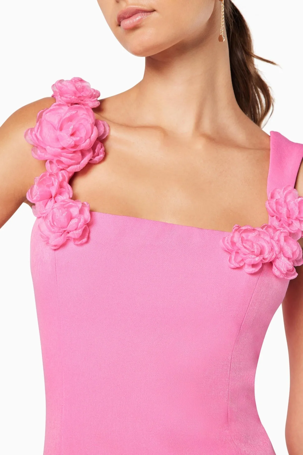 Dilanne Floral  Appliqu Mini Dress in Pink Gloria Lanvin
