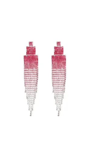 Dix Rhinestone Tassel Earrings Gloria Lanvin