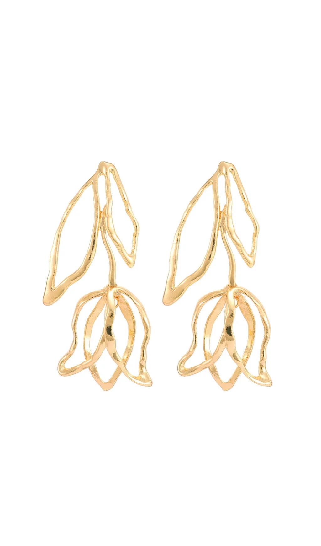 Dorcas Gold Flower Earrings Gloria Lanvin