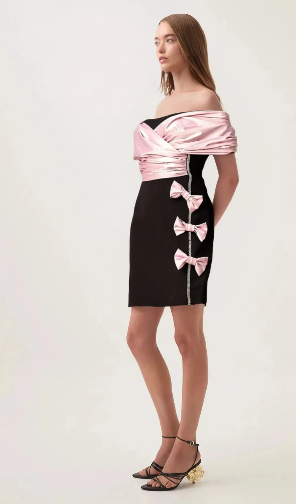 Doria color-blocked bow-embellished mini dress Gloria Lanvin