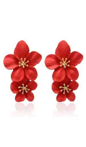 DOUBLE FLOWER EARRINGS Gloria Lanvin