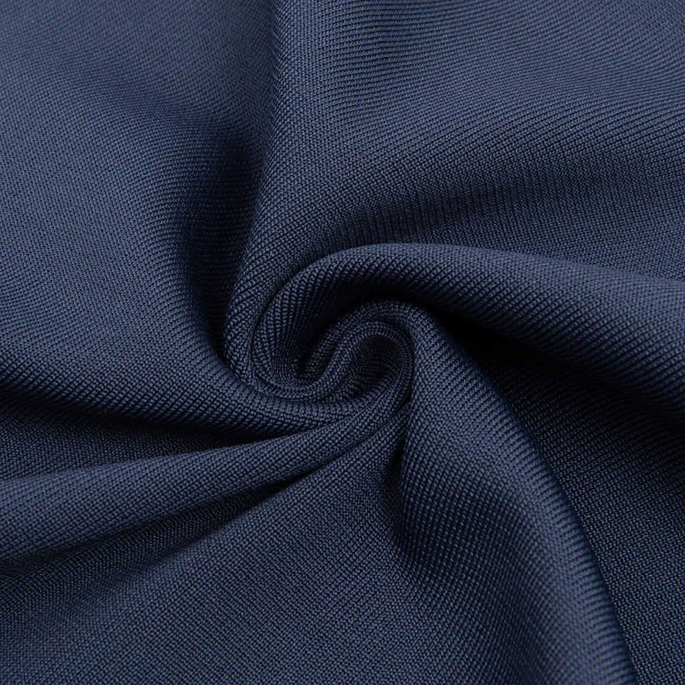 DRAPED BARDOT MAXI DRESS IN NAVY BLUE Gloria Lanvin