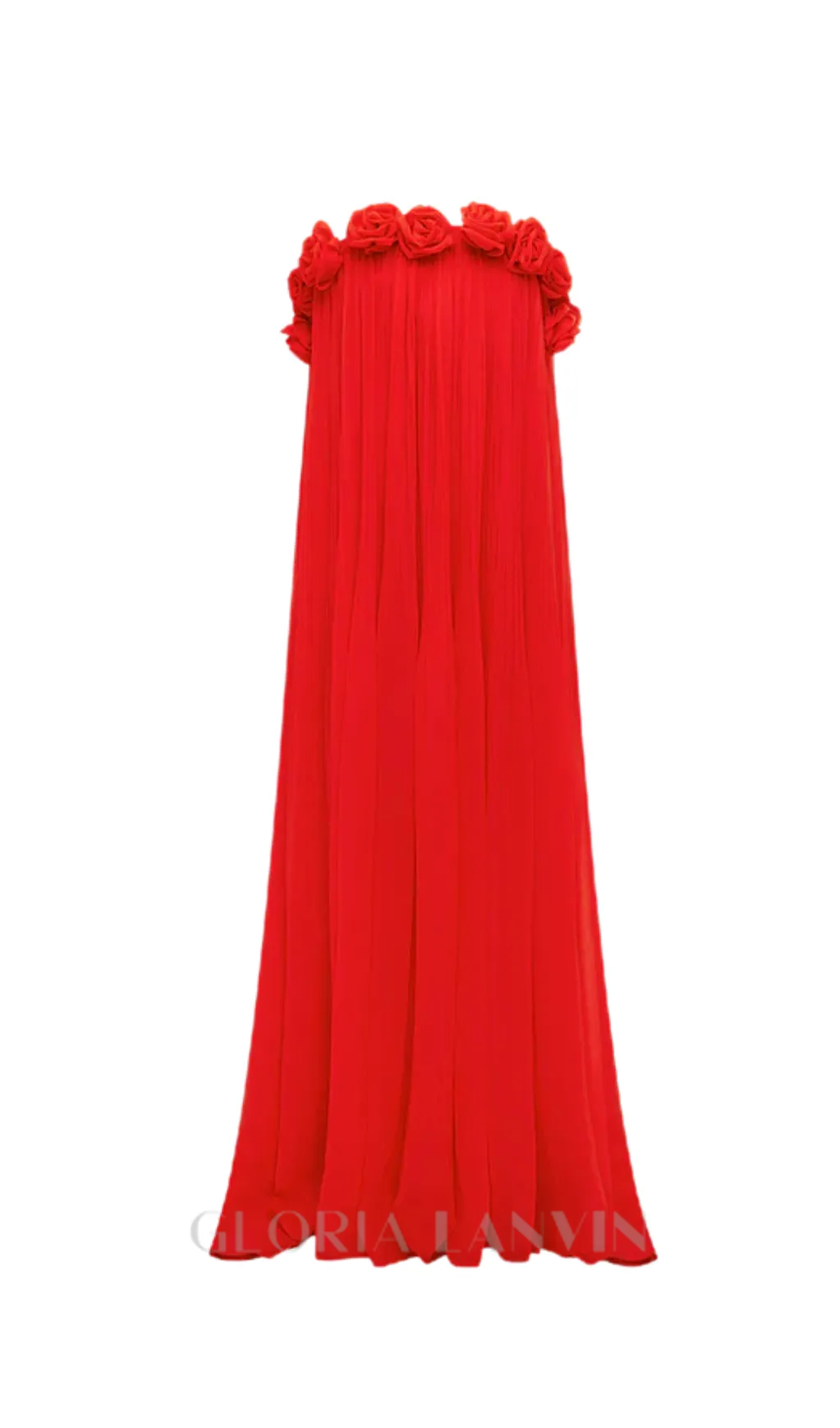 draped floor length dress in scarlet Gloria Lanvin