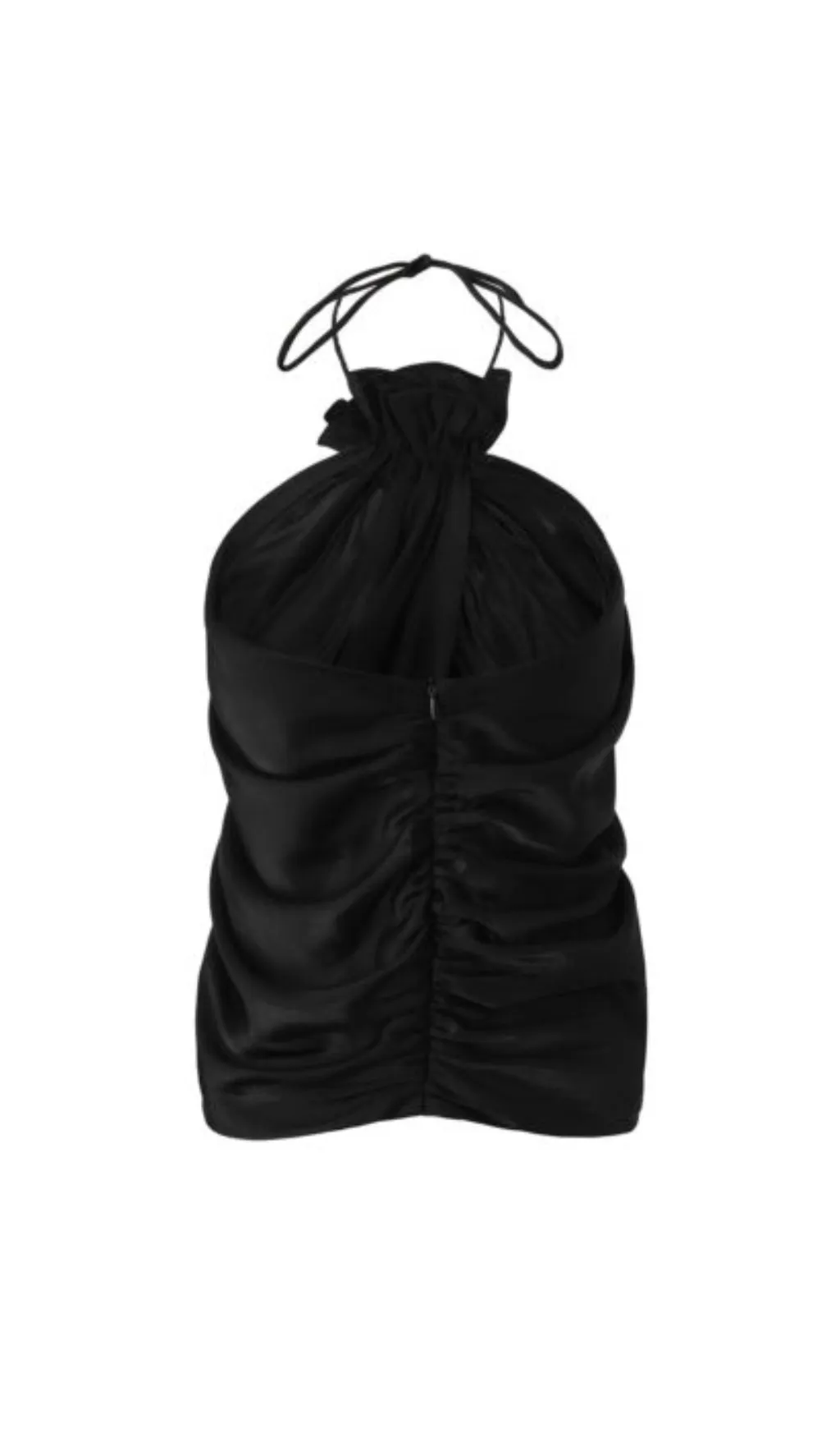 DRAPED HALTERNECK TOP IN BLACK Gloria Lanvin