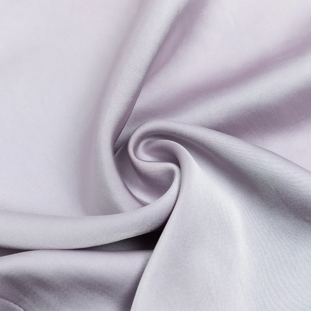 DRAPED MIDI SILK DRESS LAVENDER Gloria Lanvin