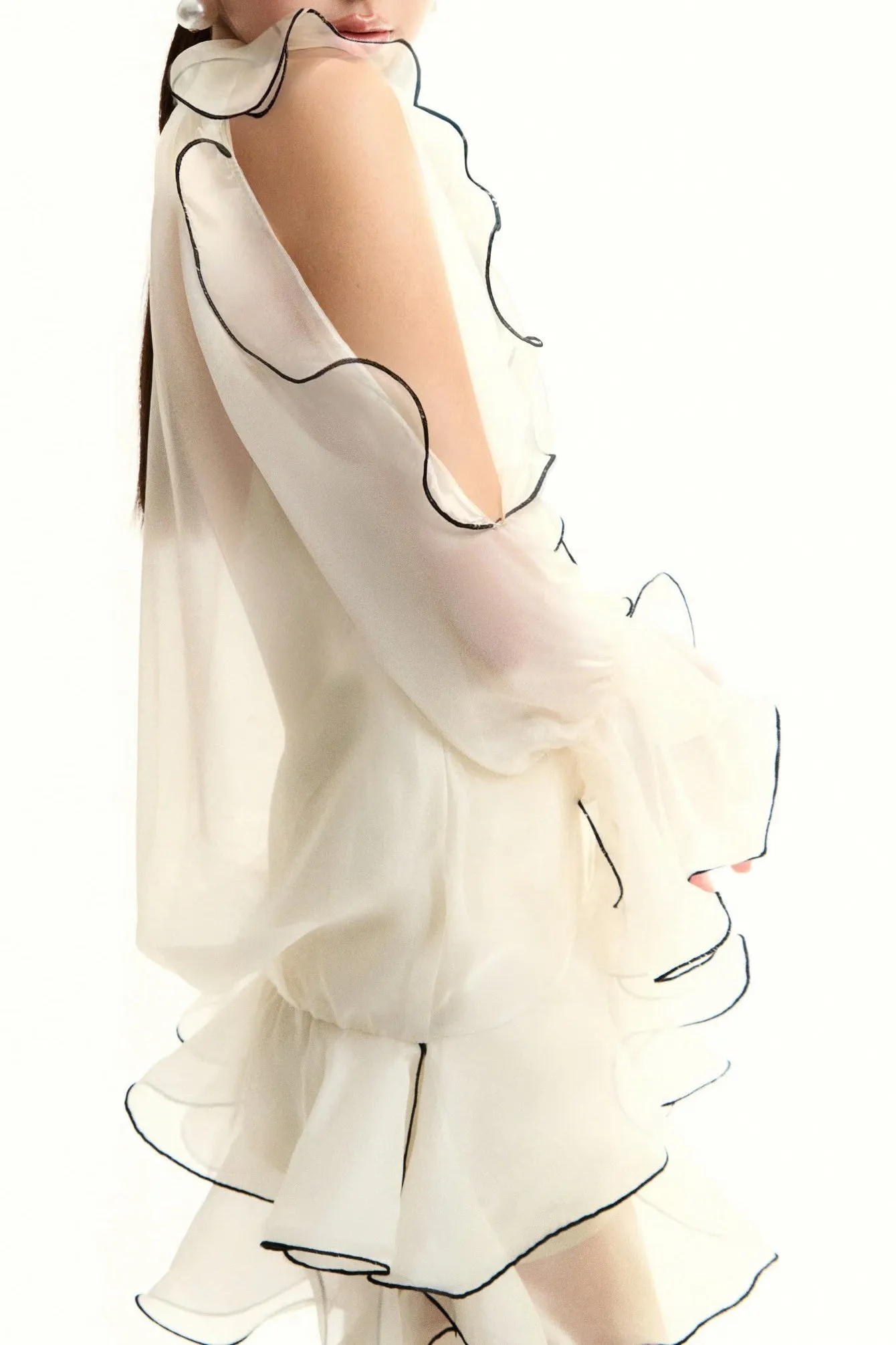 Eavan Ruffle Floral Mini Dress Gloria Lanvin