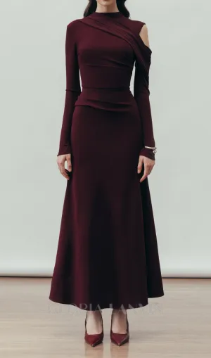 Eclipse Draped maxi Dress in Blackberry Gloria Lanvin