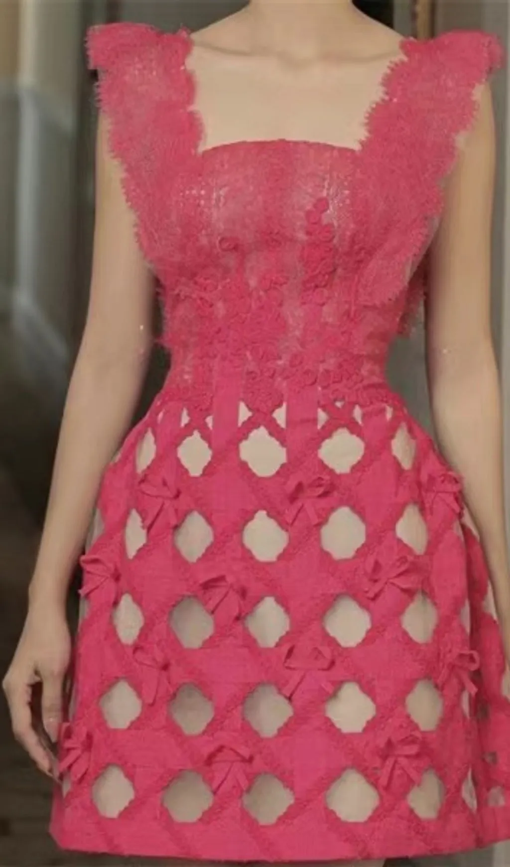 EDIE HOT PINK MINI DRESS Gloria Lanvin