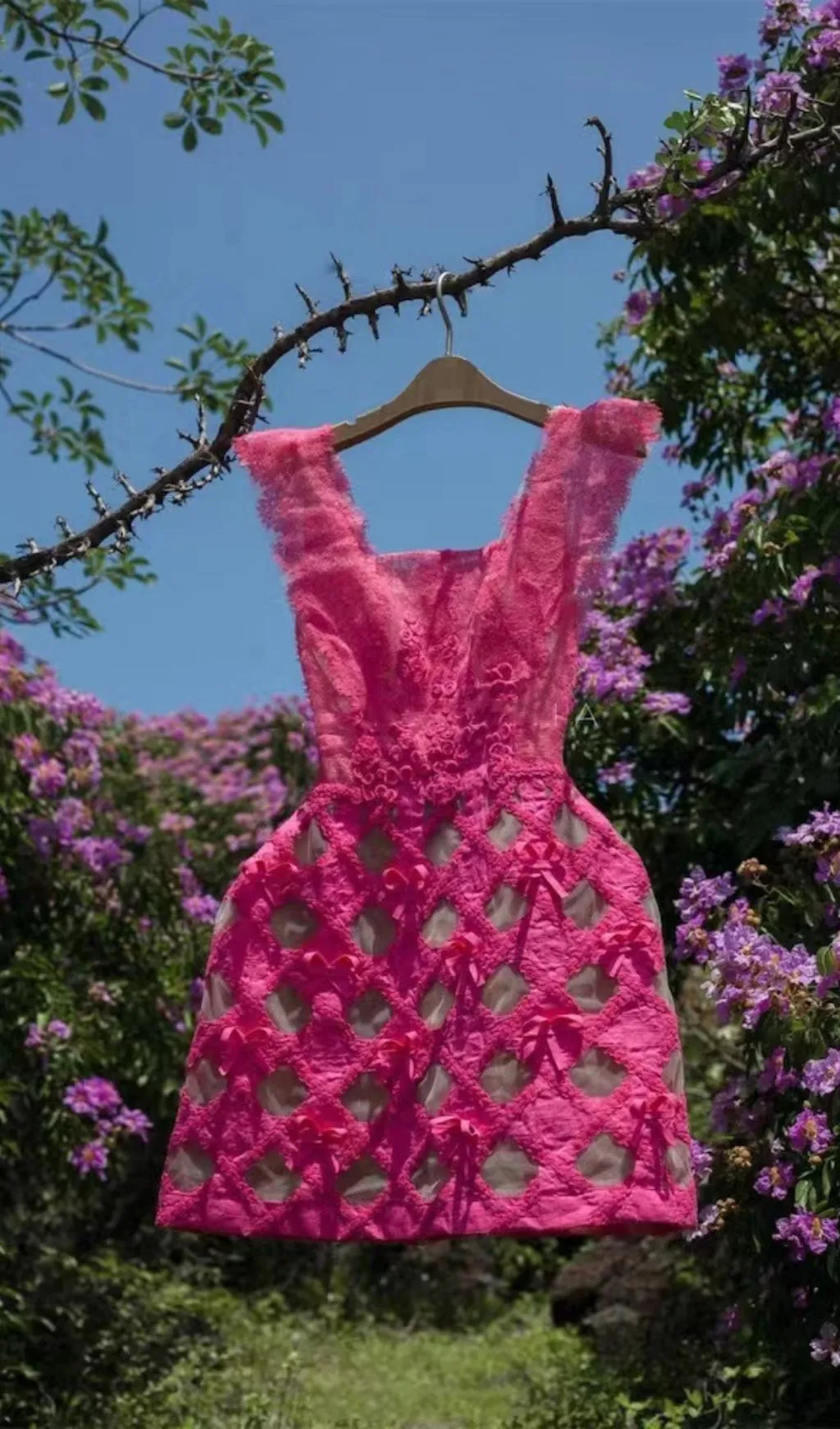 EDIE HOT PINK MINI DRESS Gloria Lanvin