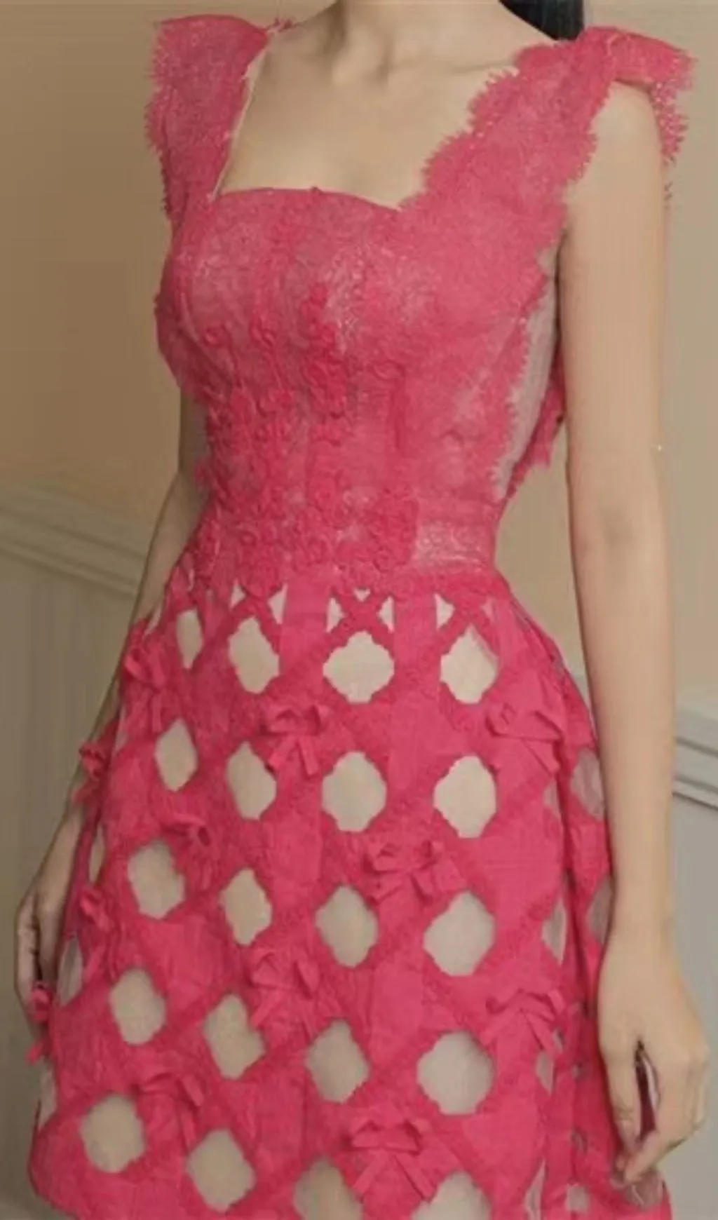 EDIE HOT PINK MINI DRESS Gloria Lanvin
