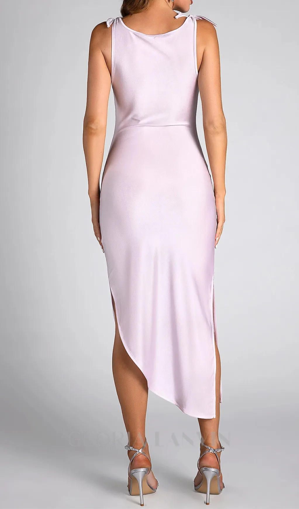 EILEEN PINK 3D FLOWER SEMI-FORMAL MIDI DRESS Gloria Lanvin