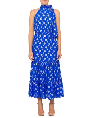 ELEANOR HALTER METALLIC midi DRESS Gloria Lanvin