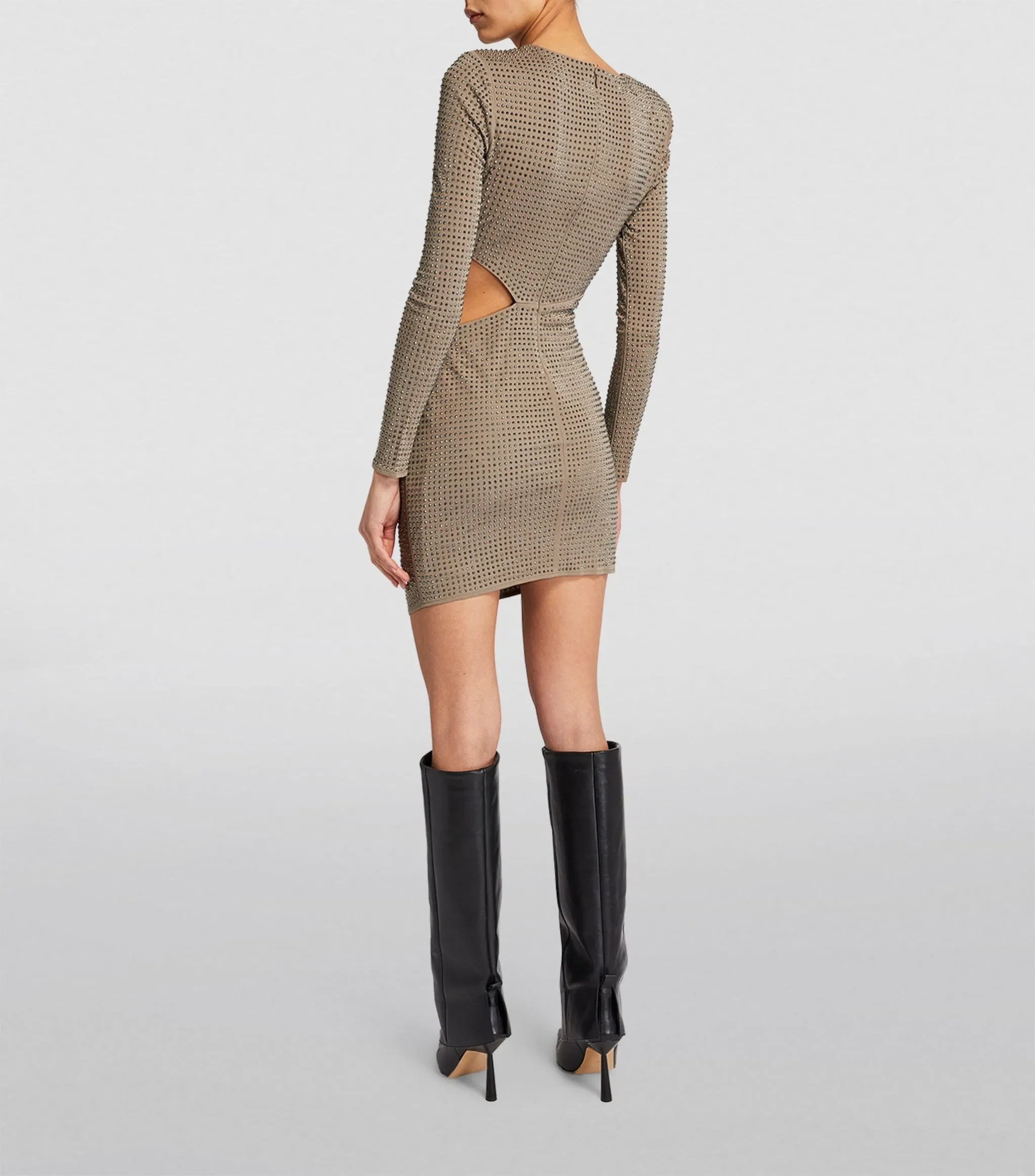 EMBELLISHED CUT-OUT DETAILED MINI DRESS Gloria Lanvin