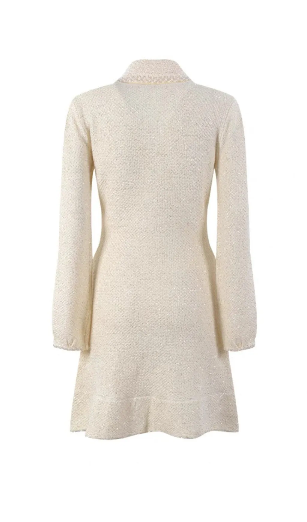 EMBELLISHED SEQUINED BOUCL-KNIT MINI DRESS Gloria Lanvin