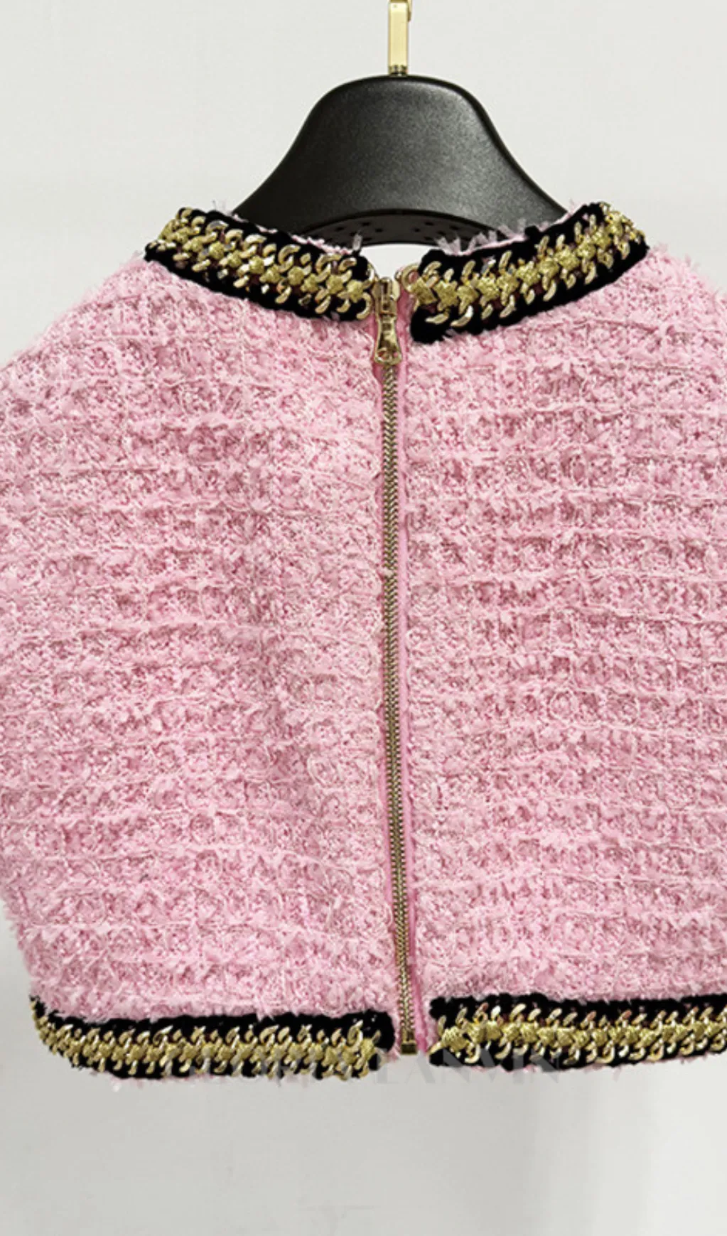 EMBROIDERED CROPPED TOP IN PINK Gloria Lanvin