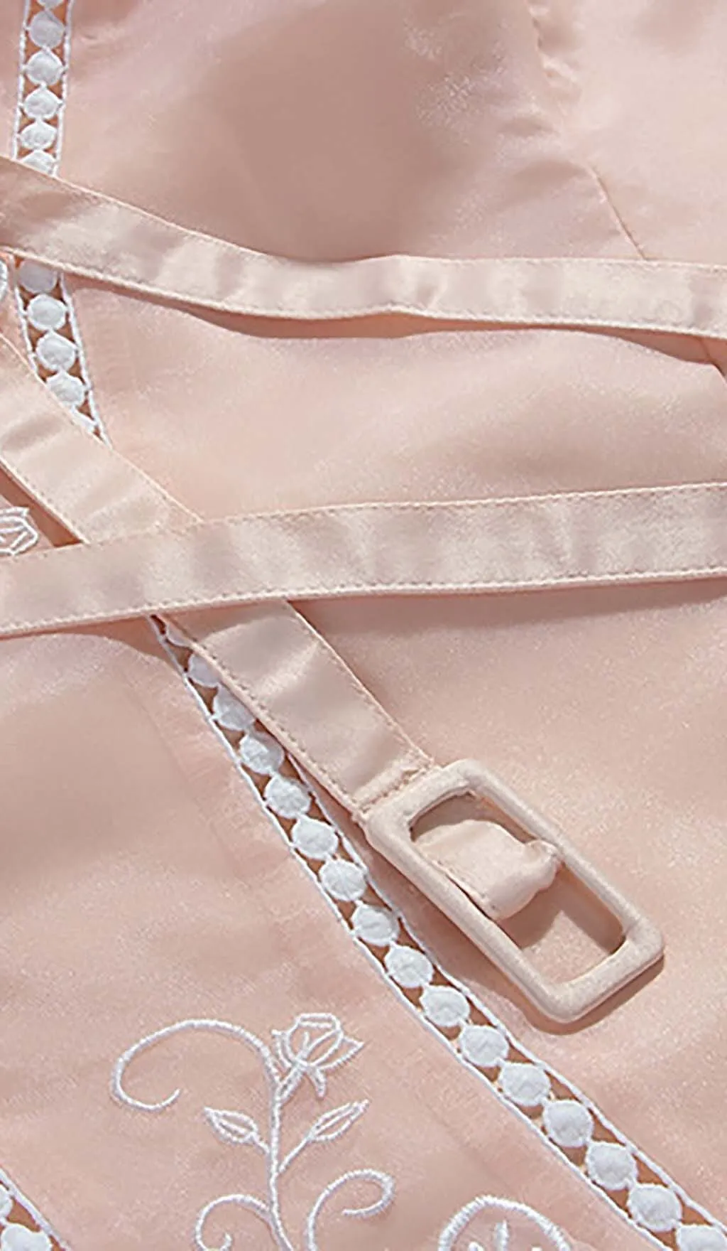EMBROIDERED FLOWER HEM DRESS IN PINK Gloria Lanvin