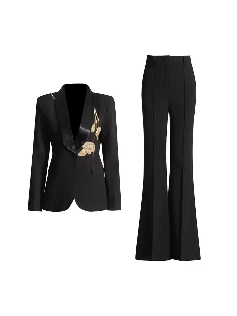 EMBROIDERED PEPLUM BLAZER IN WHITE Gloria Lanvin