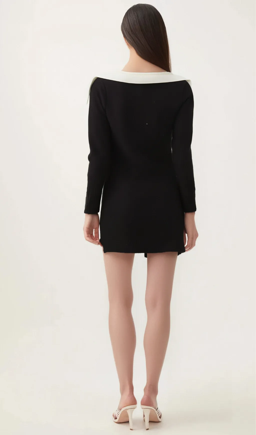 Enora black contrast-color mini dress Gloria Lanvin