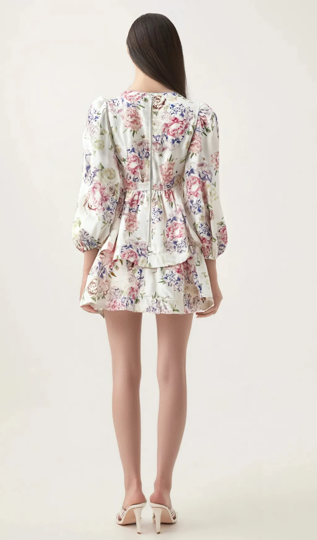 Enora floral-print tiered mini dress Gloria Lanvin