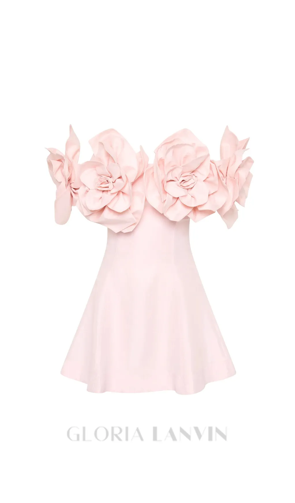 Etta flower strapless mini dress in pink Gloria Lanvin