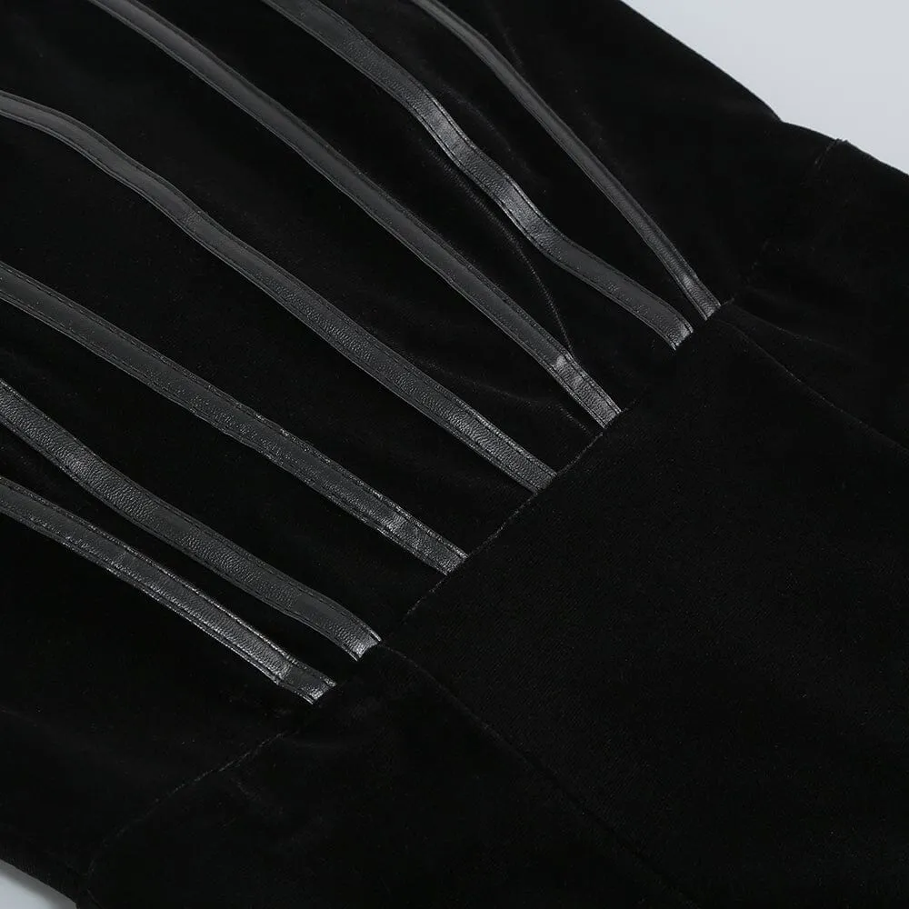 FEATHER CORSET MINII DRESS IN BLACK Gloria Lanvin