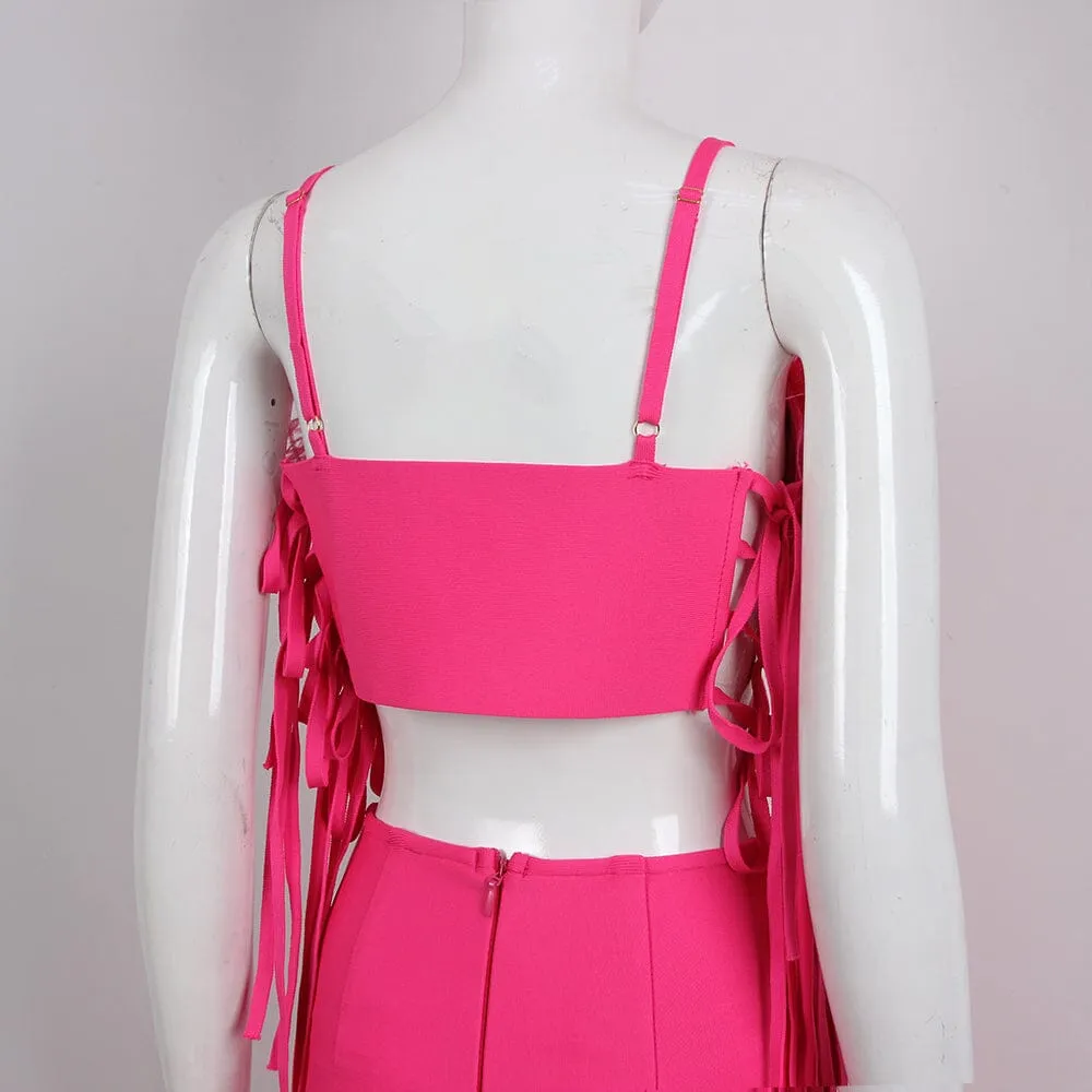 FEATHER CUTOUT BANDAGE DRESS Gloria Lanvin