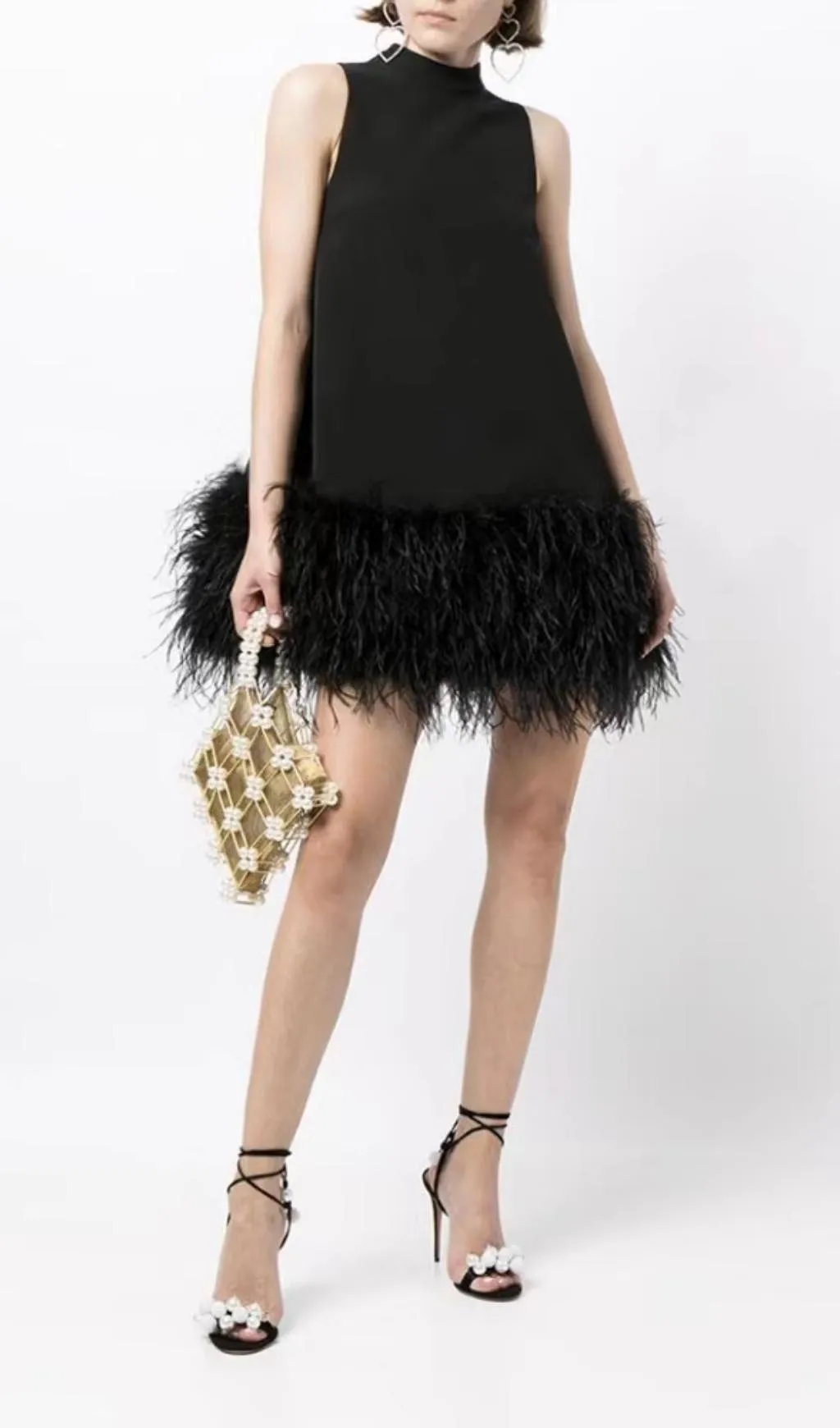 FEATHER MINI DRESS Gloria Lanvin