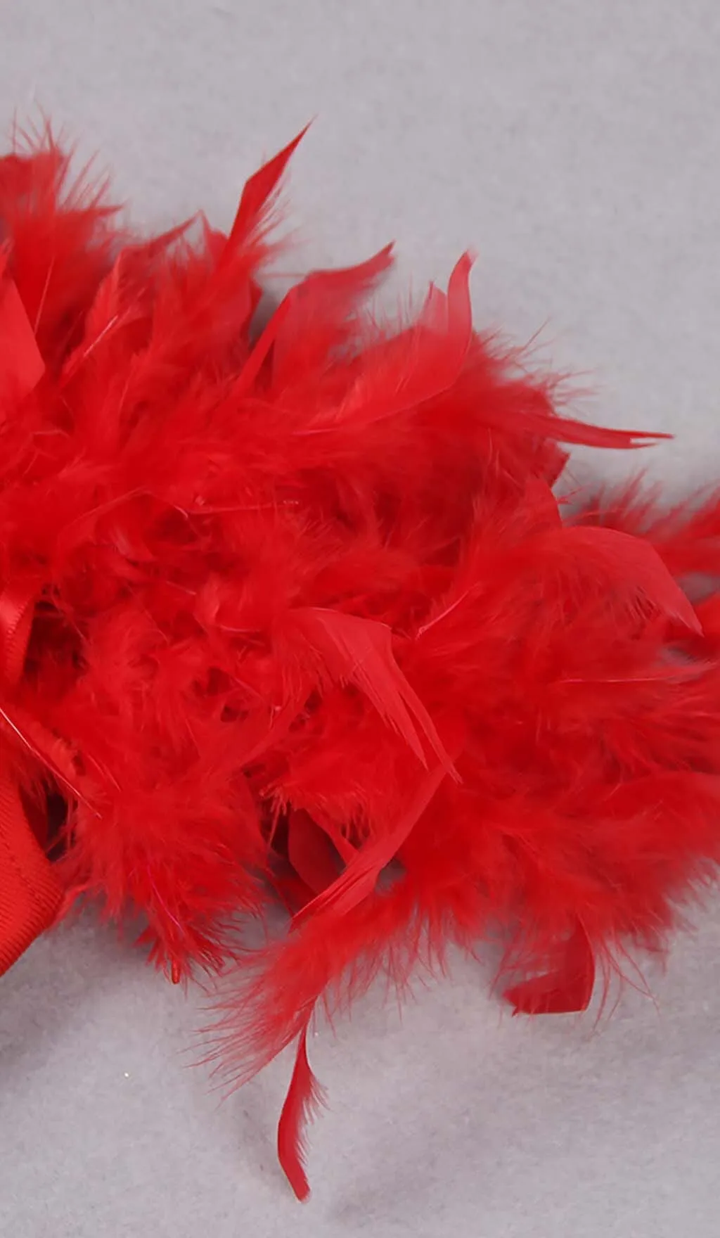 FEATHER PLUNGE MIDI DRESS Gloria Lanvin