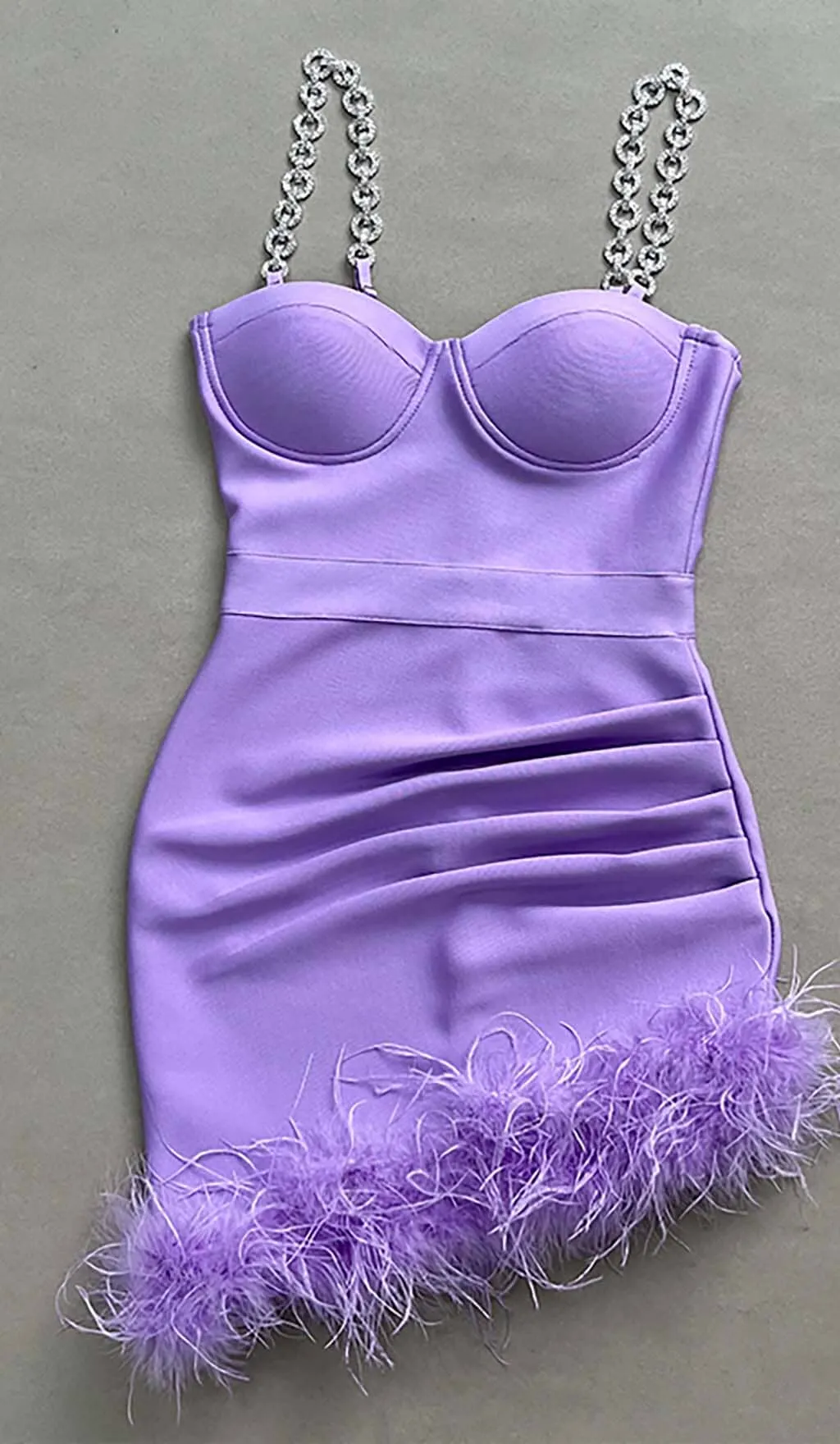 FEATHER STRAPPY MINI DRESS Gloria Lanvin