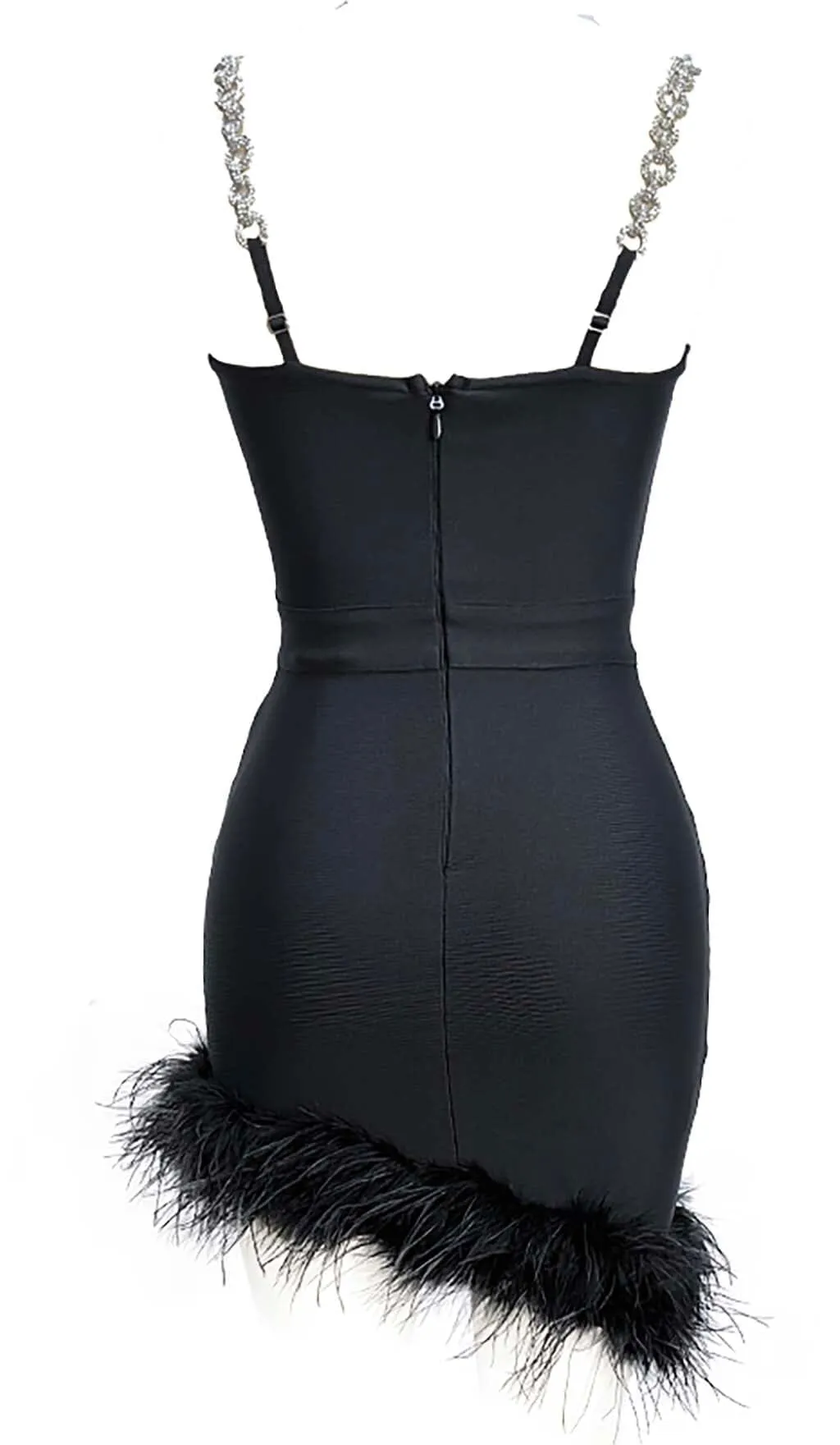FEATHER STRAPPY MINI DRESS Gloria Lanvin
