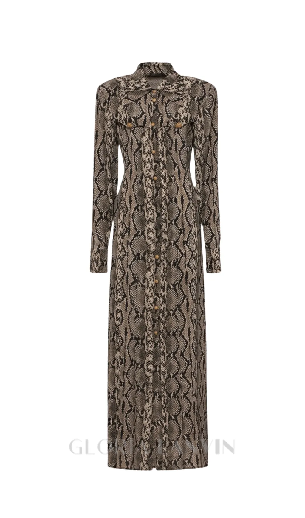 Filis Snake Print Maxi Shirt Dress Gloria Lanvin