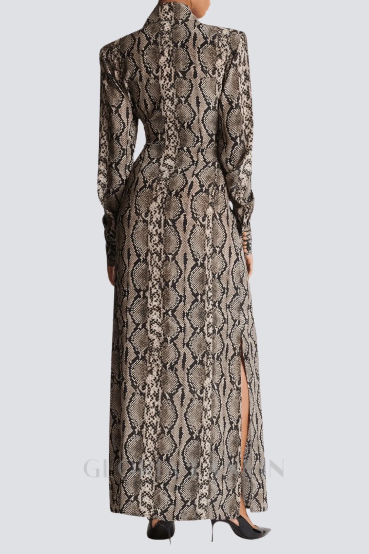 Filis Snake Print Maxi Shirt Dress Gloria Lanvin