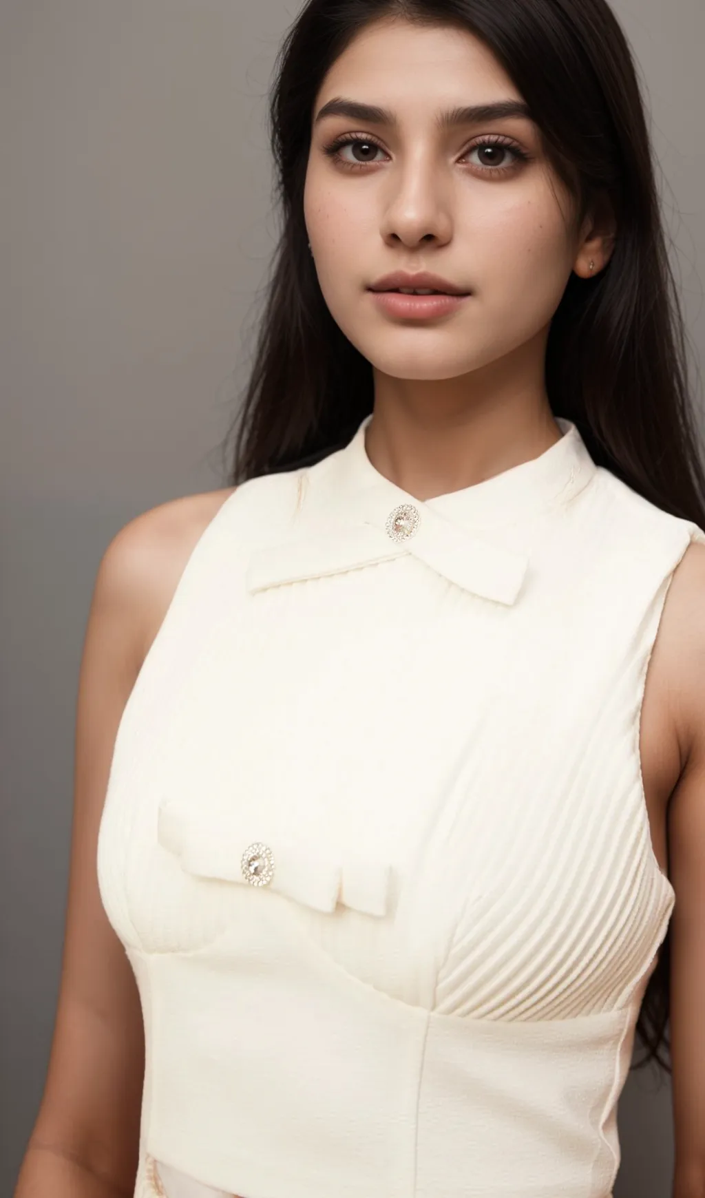 Flaminia white bow-embellished top & skirt matching set Gloria Lanvin