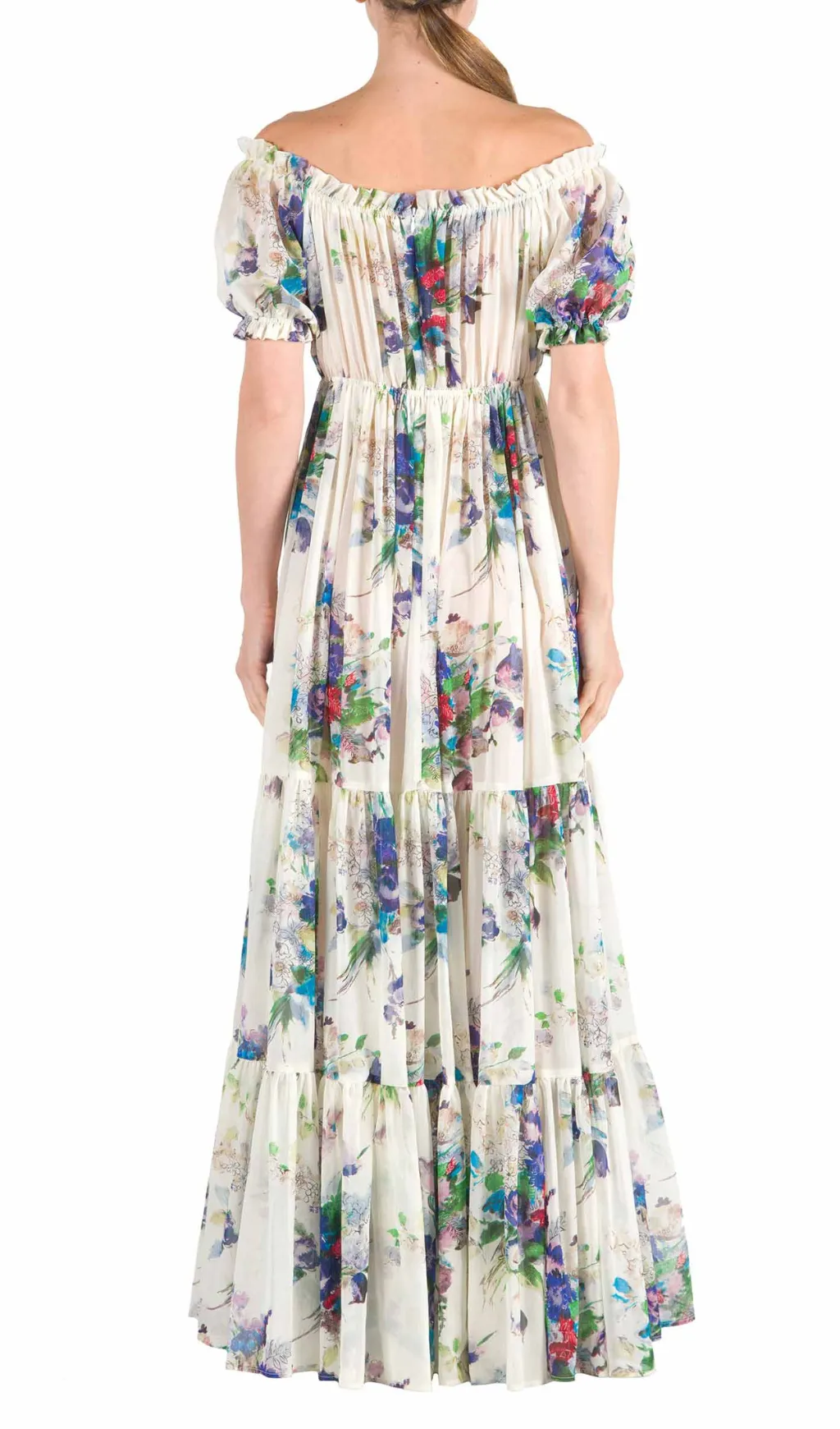 FLORAL BOUQUET PRINTED MAXI DRESS Gloria Lanvin